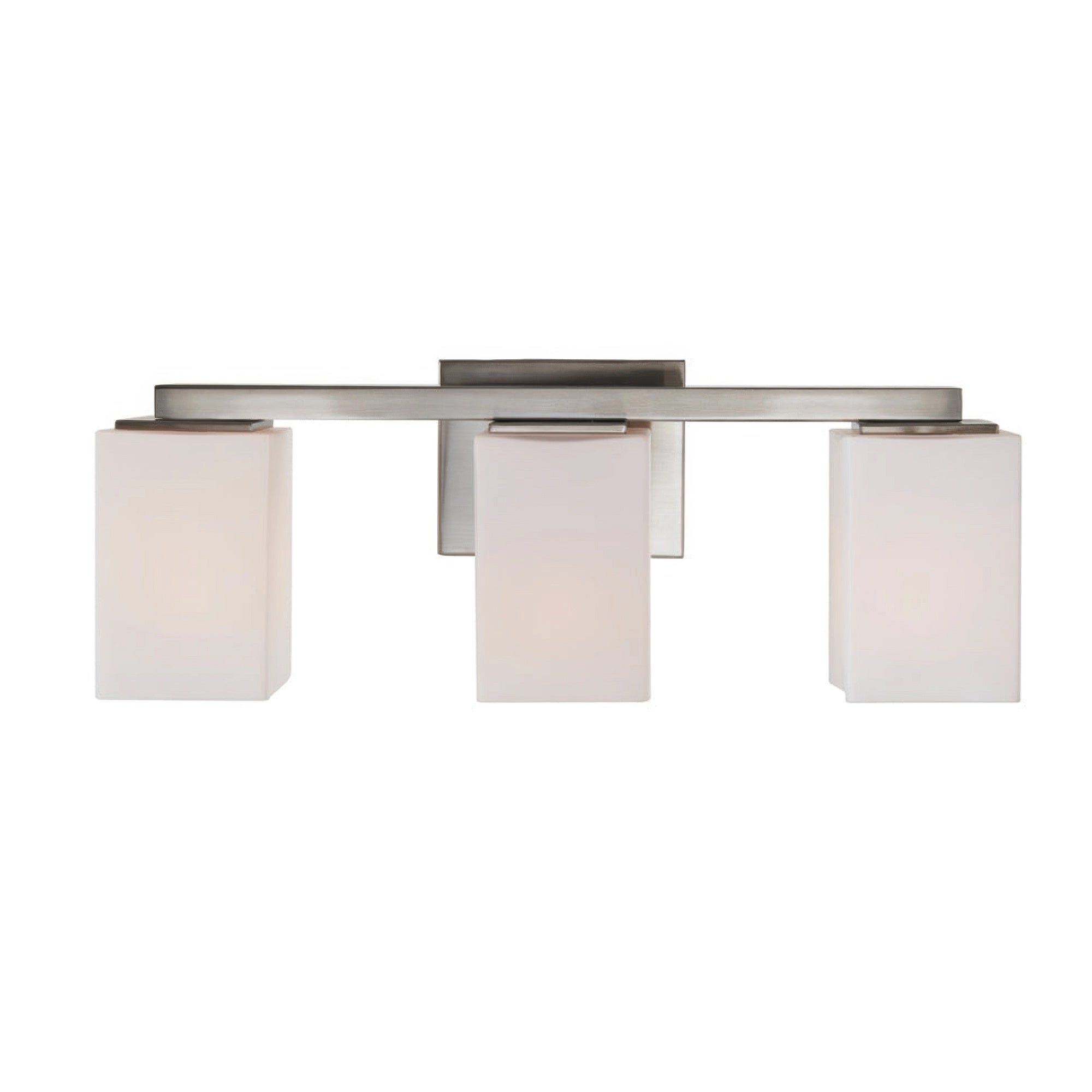 Capri On Trend Brushed Nickel Three Light Bath Vanity