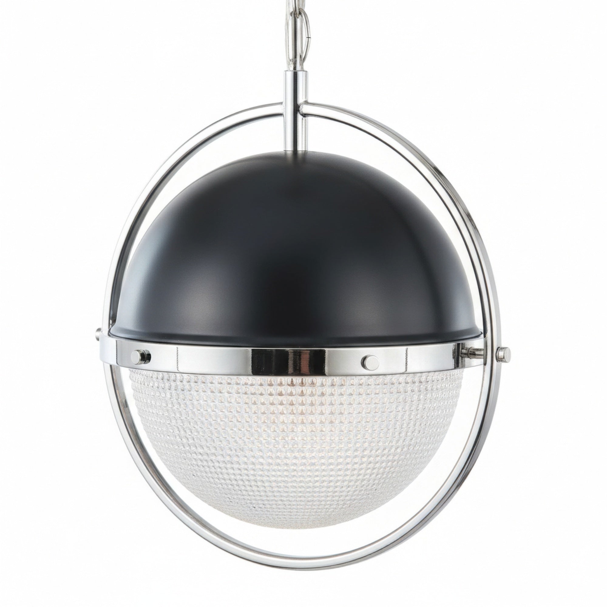 Coventry Tailored Polished Nickel with Aged Iron Pendant