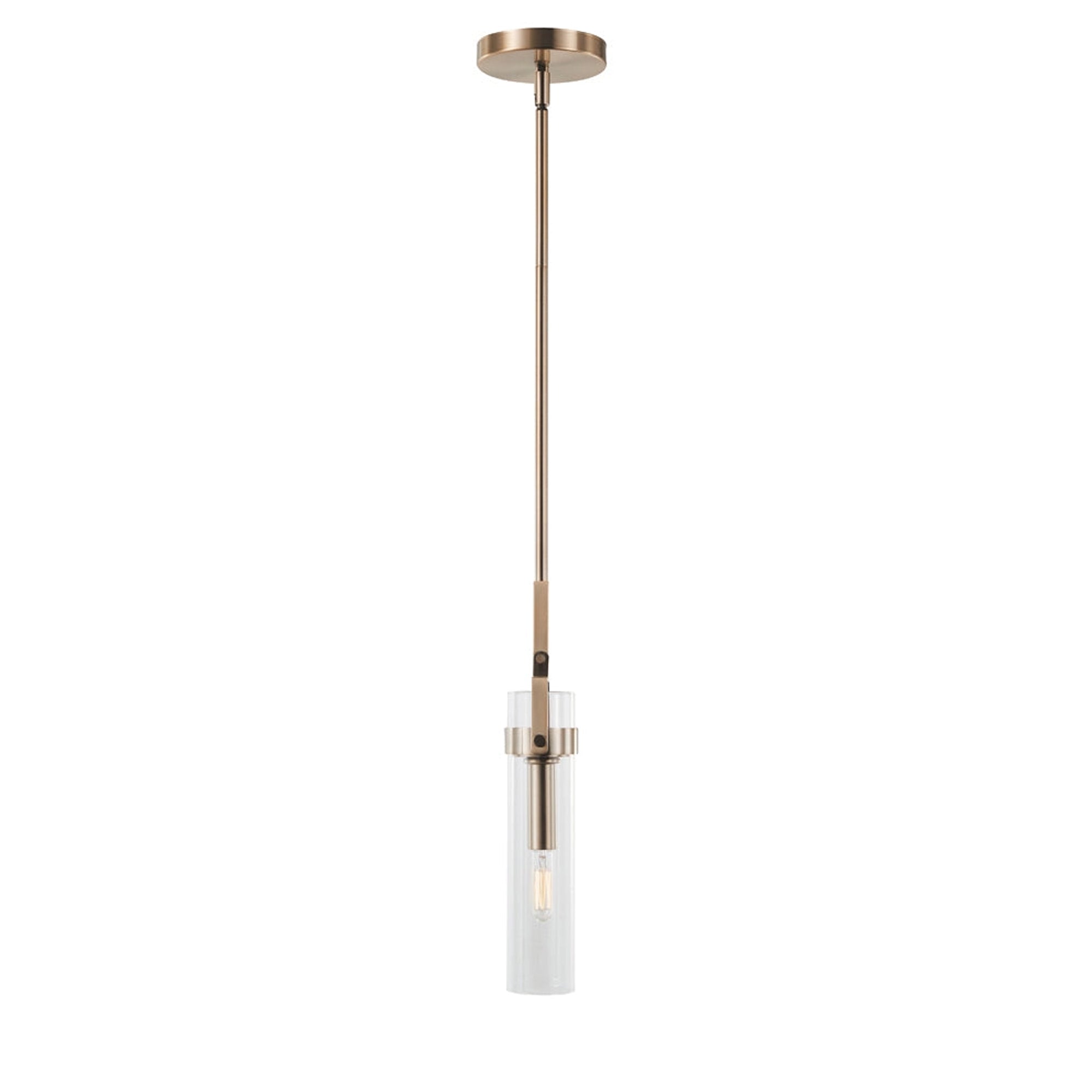 Foxwich Modern Industrial Brushed Brass Pendant