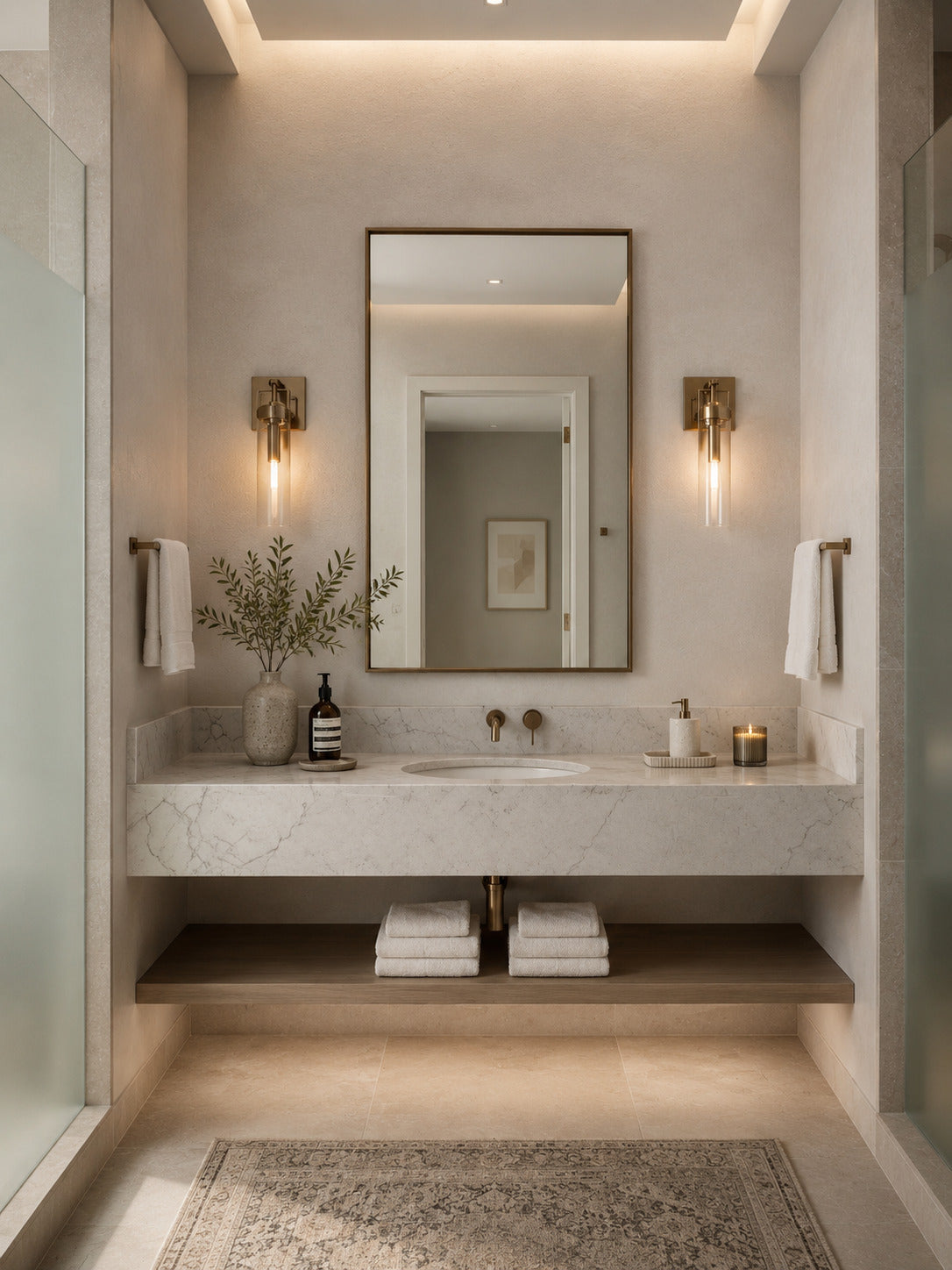 Foxwich Modern Industrial Brushed Brass Wall Light