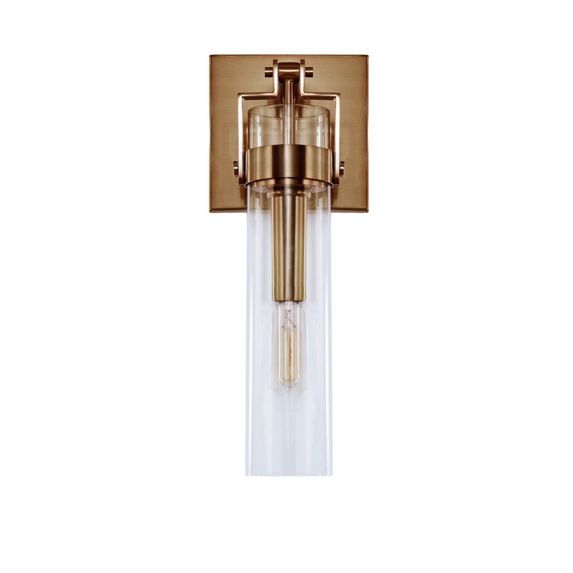 Foxwich Modern Industrial Brushed Brass Wall Light
