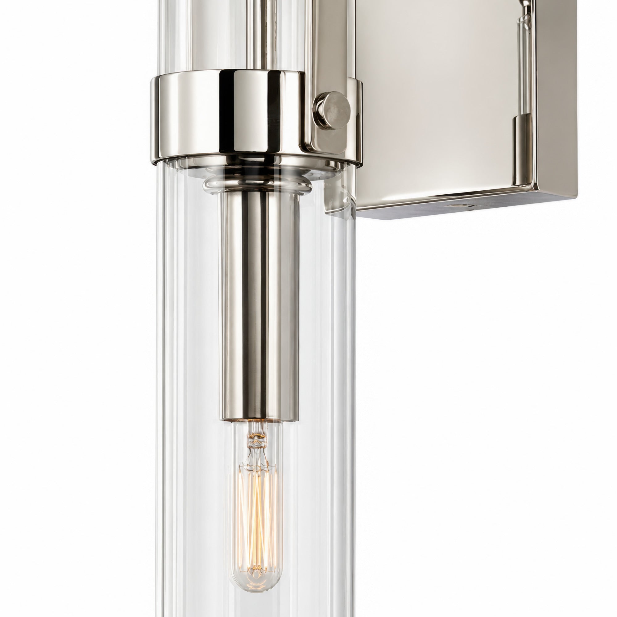 Foxwich Modern Industrial Polished Nickel Wall Light