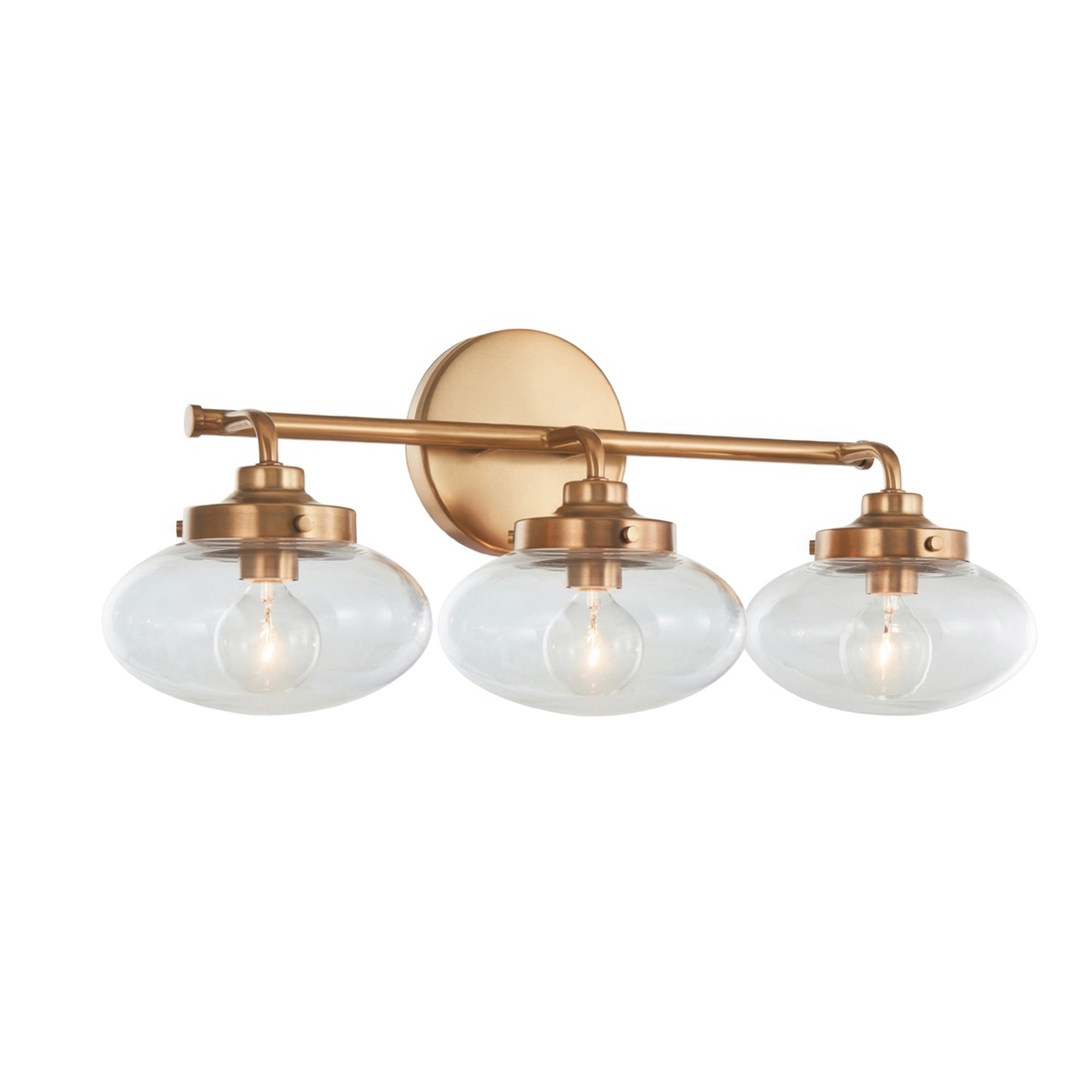 Harrow Architectural Aged Brass Three Light Bath Vanity