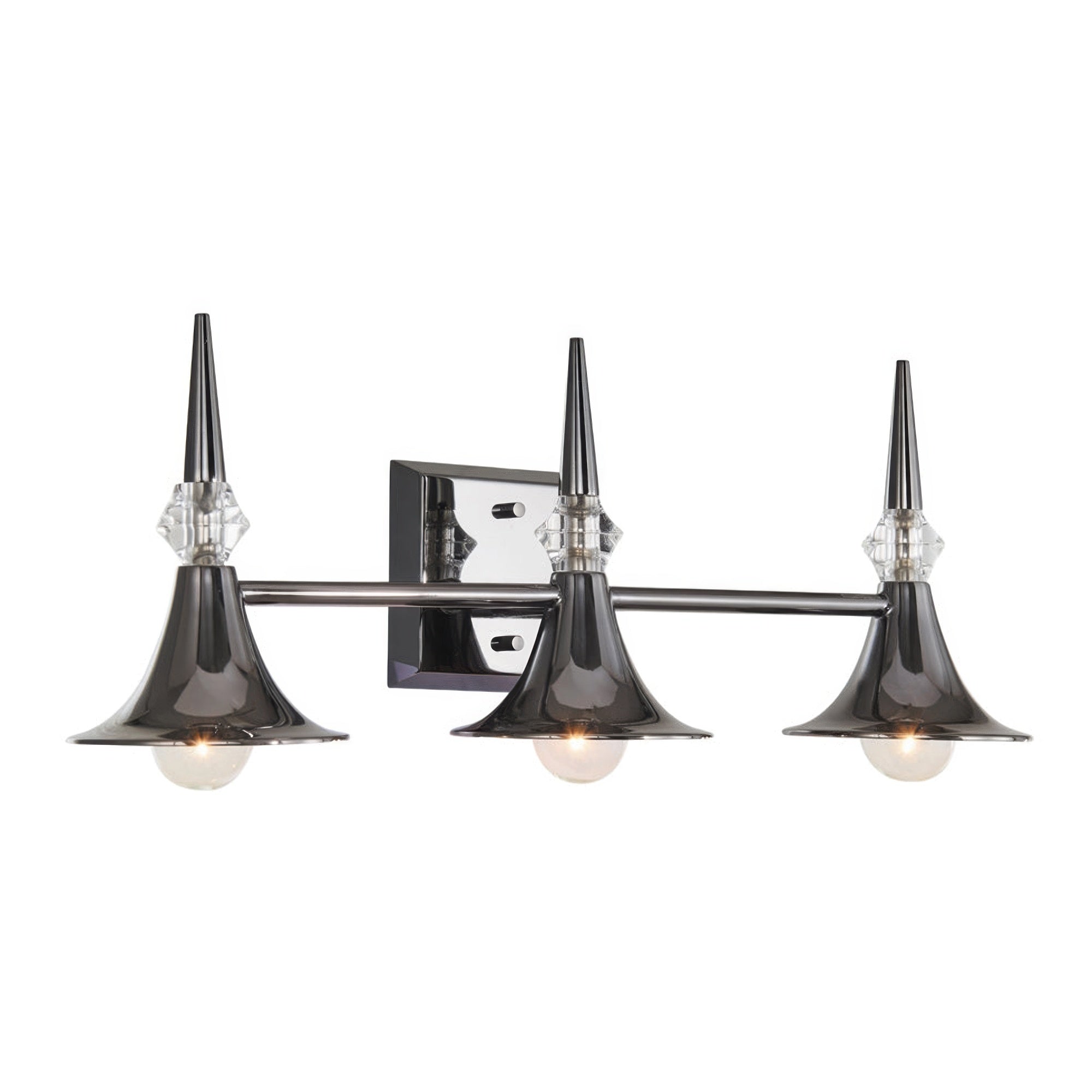 Tromba Tailored Black Chrome Three Light Bath Vanity