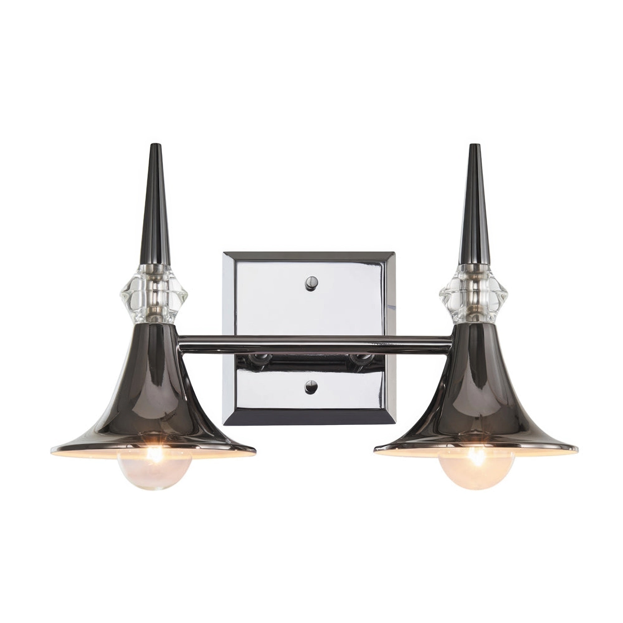 Tromba Tailored Black Chrome Two Light Bath Vanity