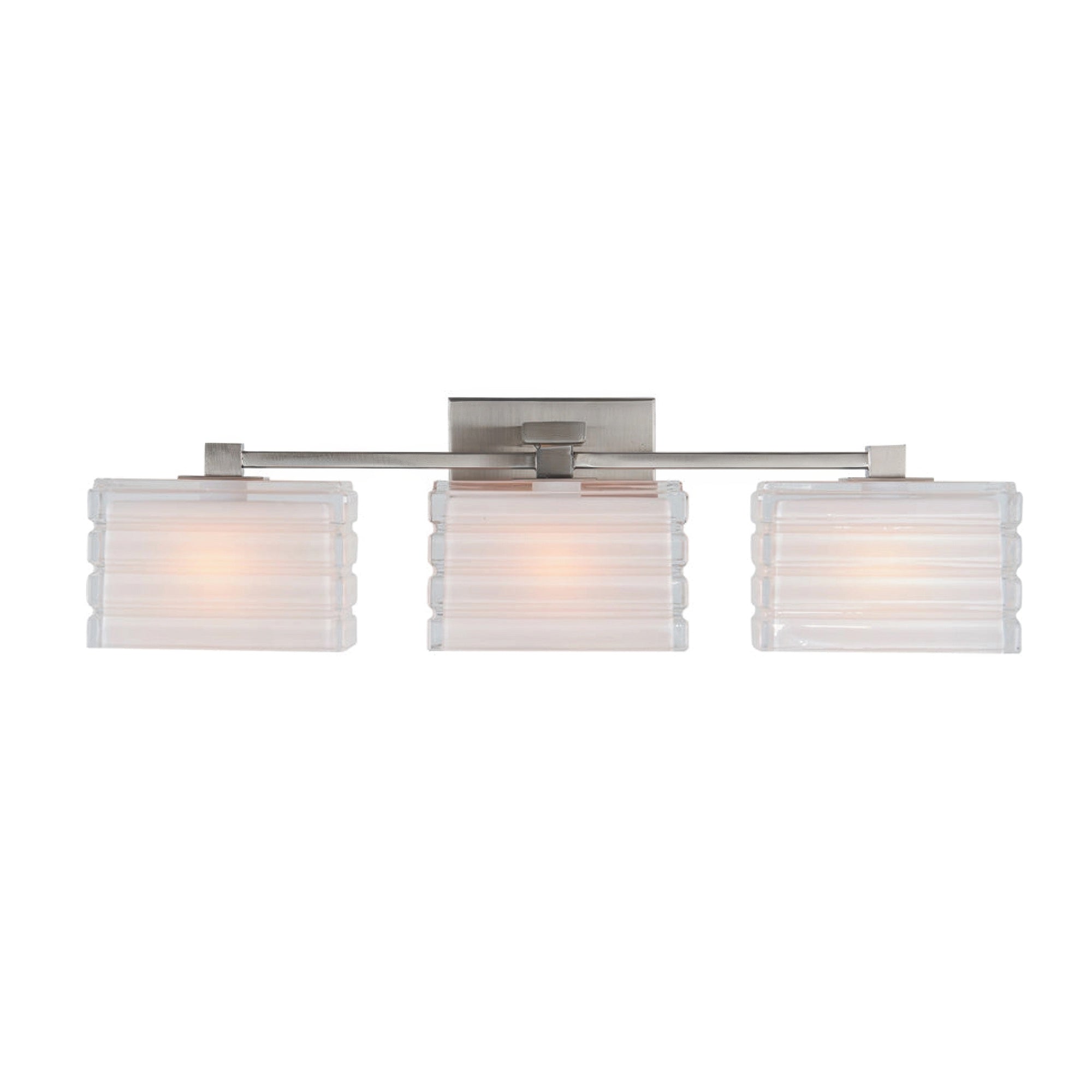 Sardinia On Trend Brushed Nickel Three Light Bath Vanity