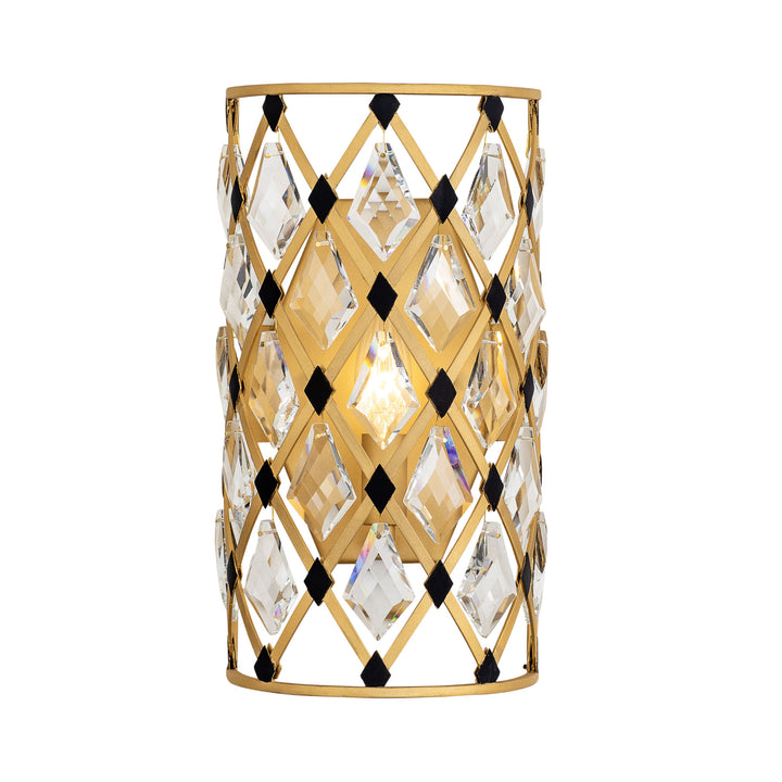 Windsor 345W01FGMB 1-Light Wall Sconce - French Gold/Matte Black