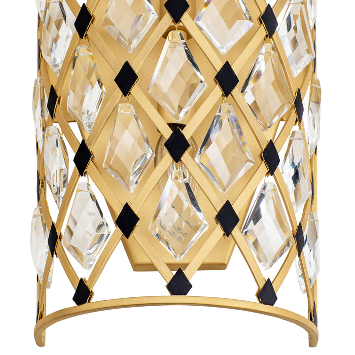 Windsor 345W02FGMB 2-Light Wall Sconce - French Gold/Matte Black