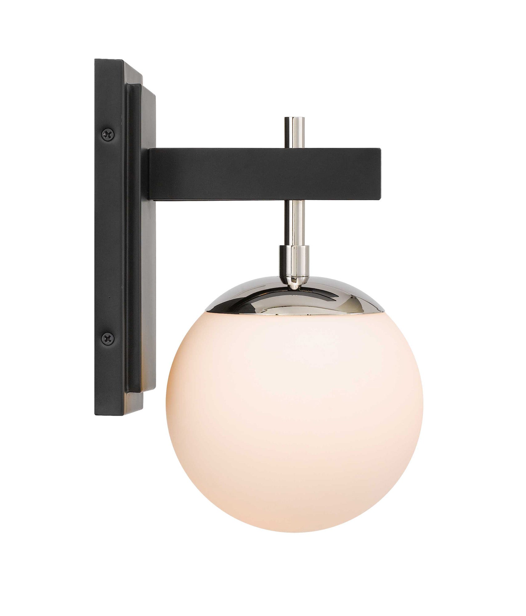 Allie 352B01BLPN 1-Lt Bath Fixture - Black/Polished Nickel