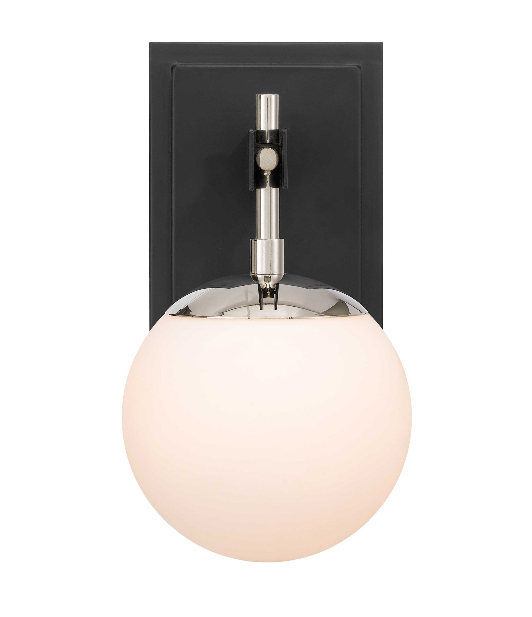 Allie 352B01BLPN 1-Lt Bath Fixture - Black/Polished Nickel
