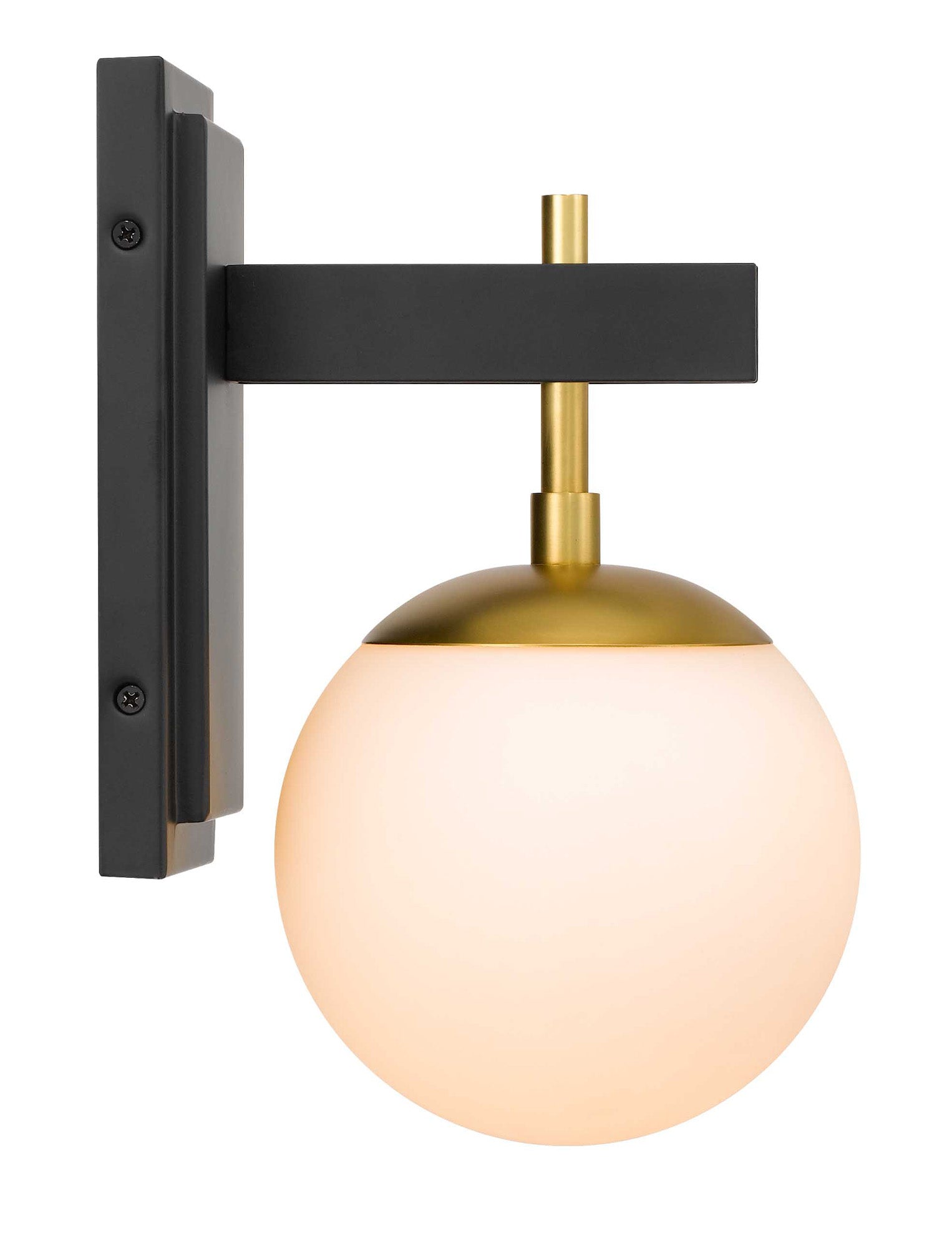 Allie 352B01BLSB 1-Lt Bath Fixture - Black/Satin Brass