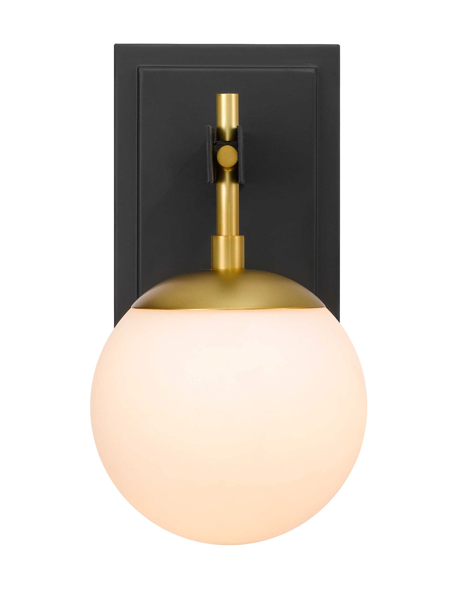 Allie 352B01BLSB 1-Lt Bath Fixture - Black/Satin Brass