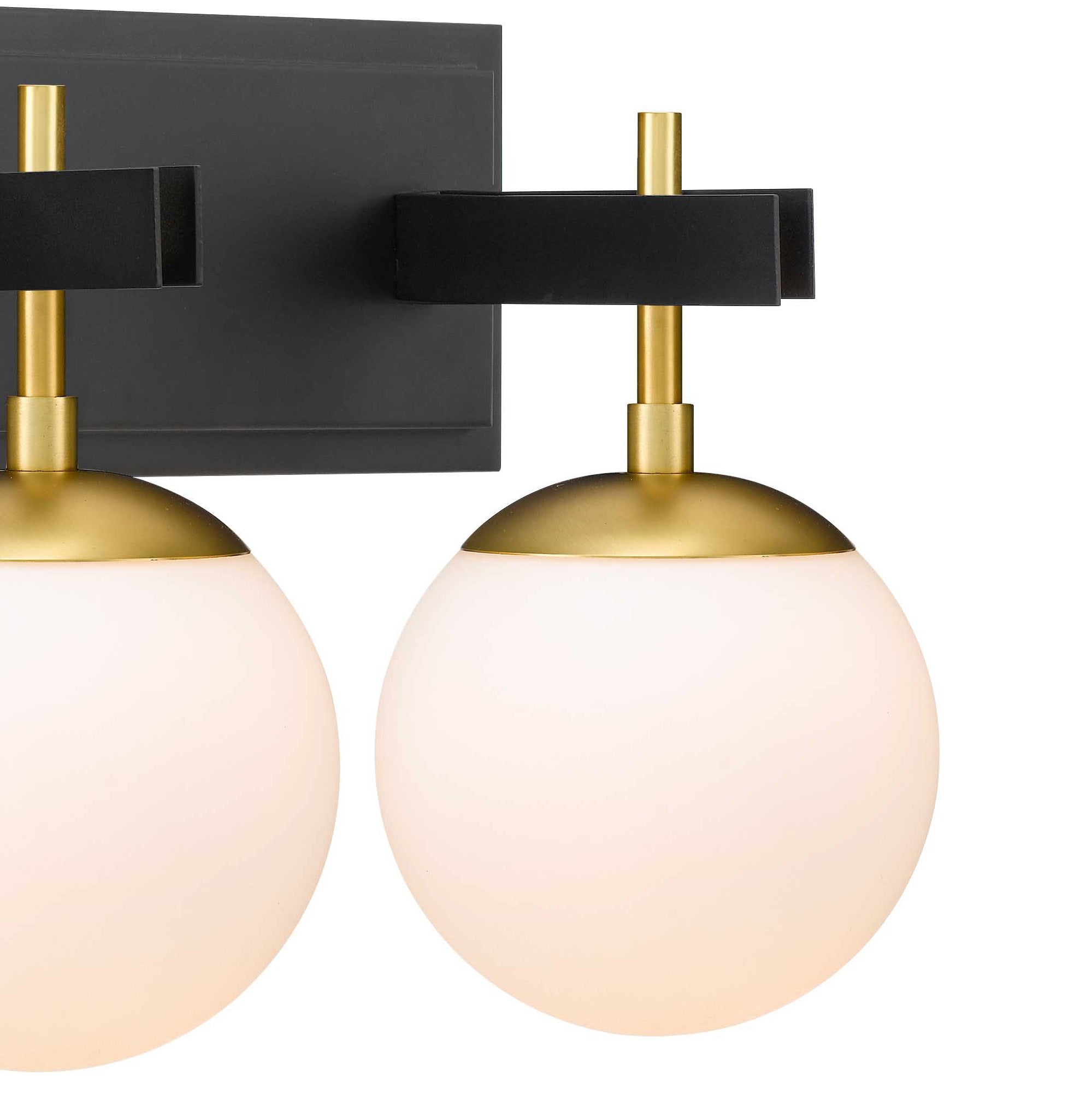 Allie 352B03BLSB 3-Lt Bath Fixture - Black/Satin Brass