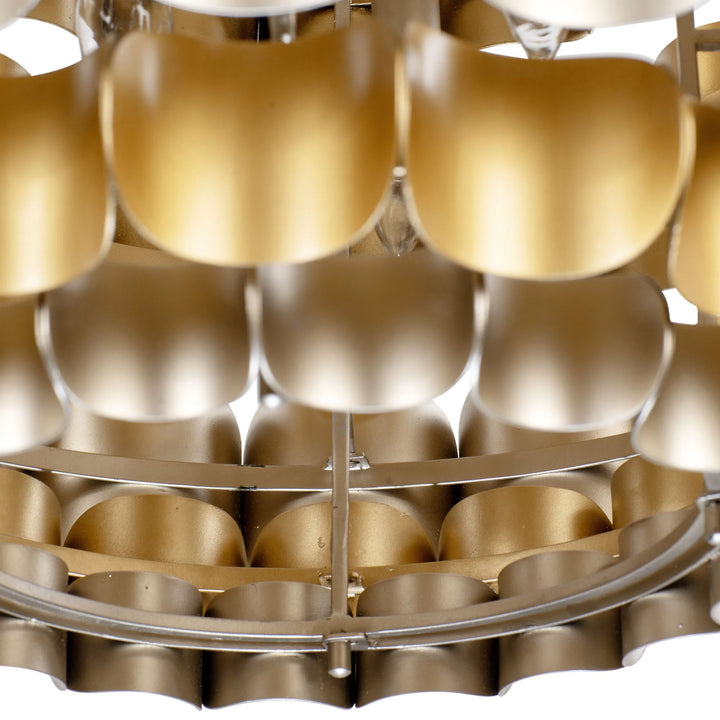 Swoon 382F06AGGD 6-Lt Foyer Pendant Light - Antique Gold/Gold Dust Detail