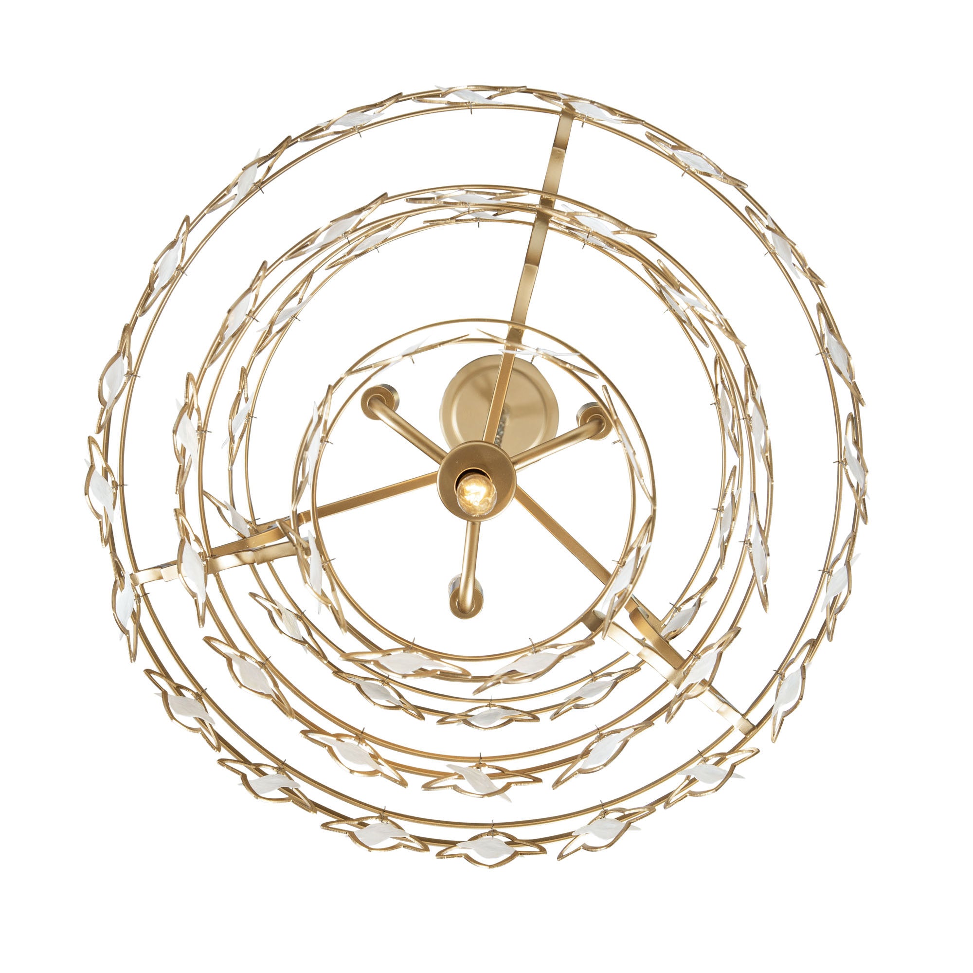 Fleur 386C04FG 4-Light Chandelier - French Gold