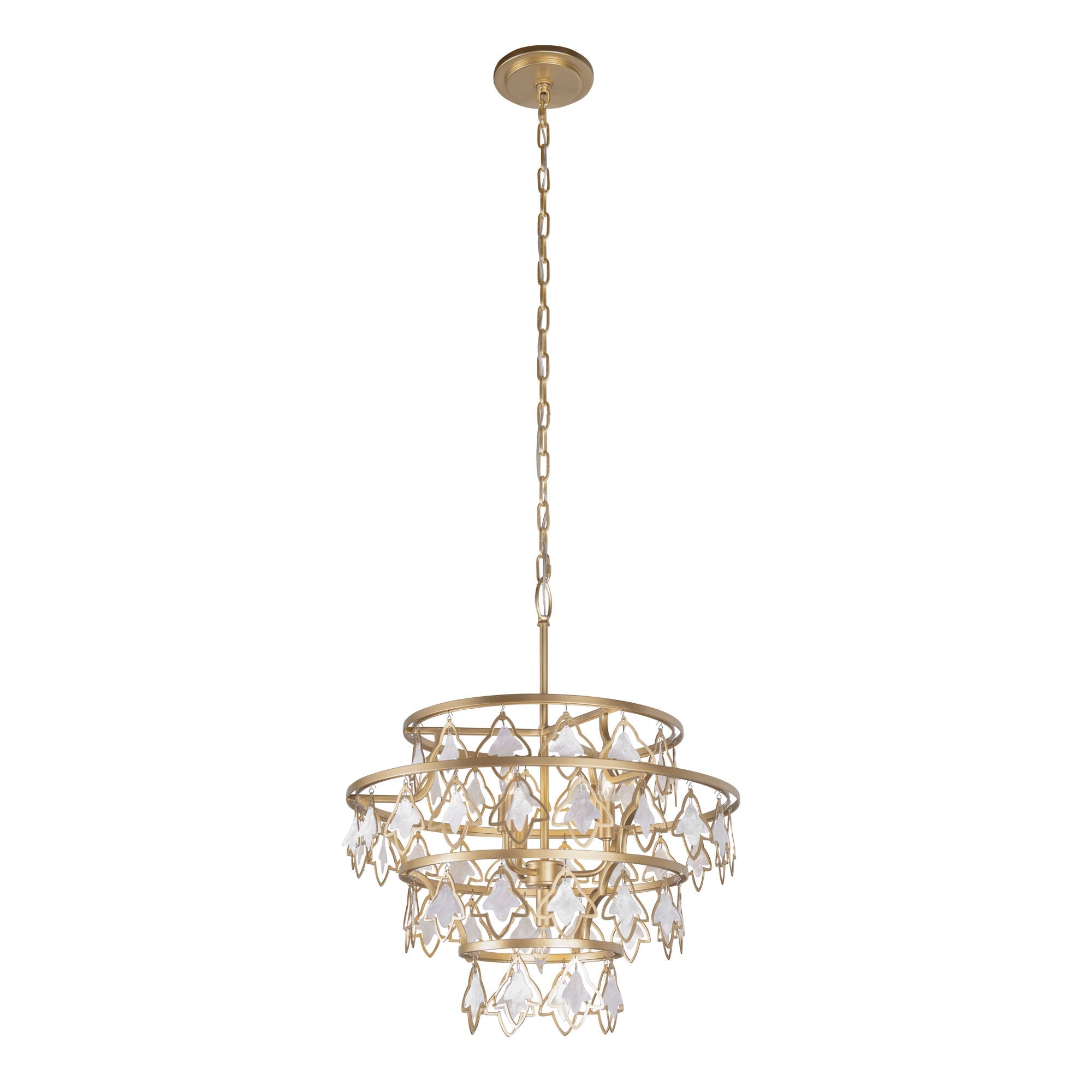 Fleur 386C04FG 4-Light Chandelier - French Gold