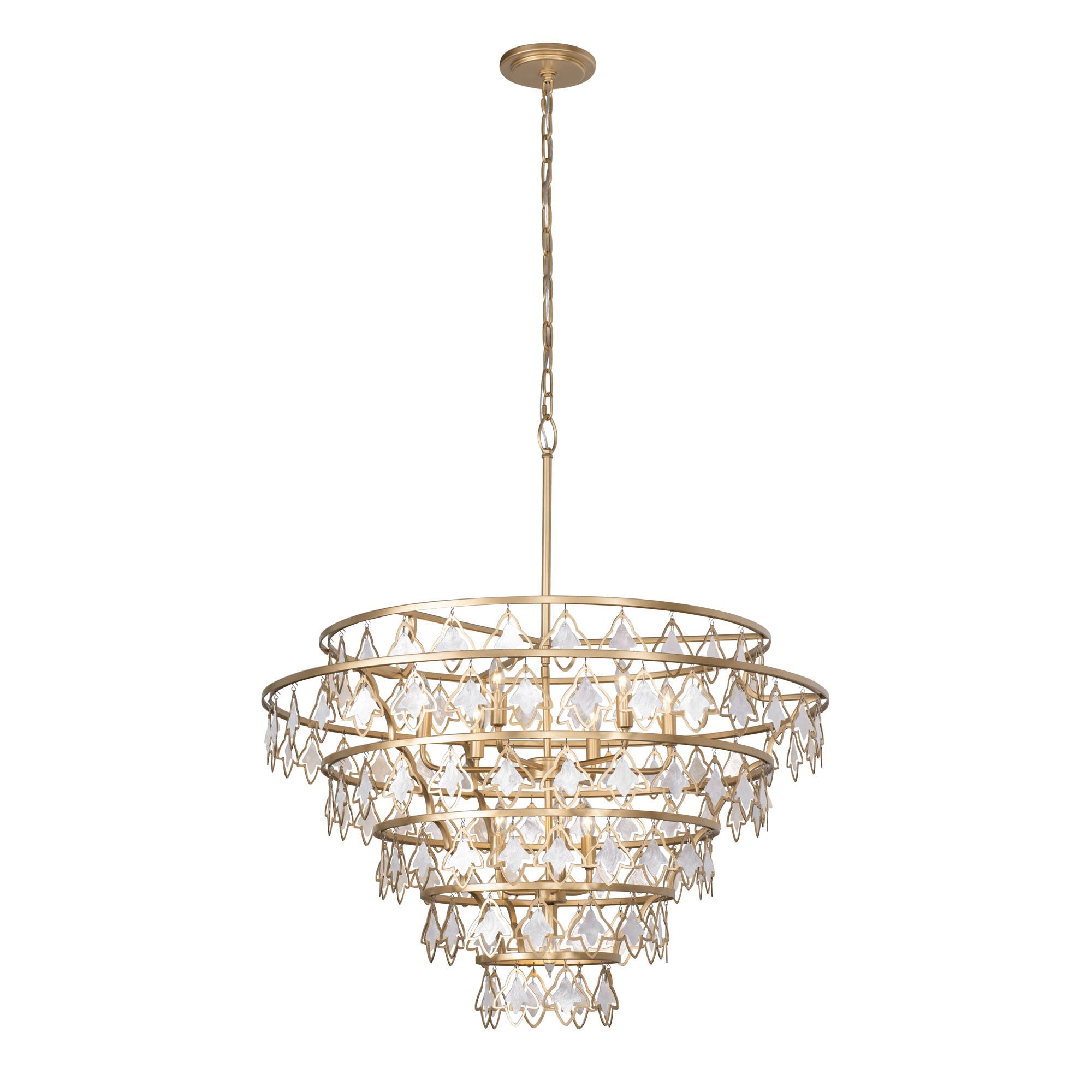 Fleur 386C10FG 10-Light Chandelier - French Gold
