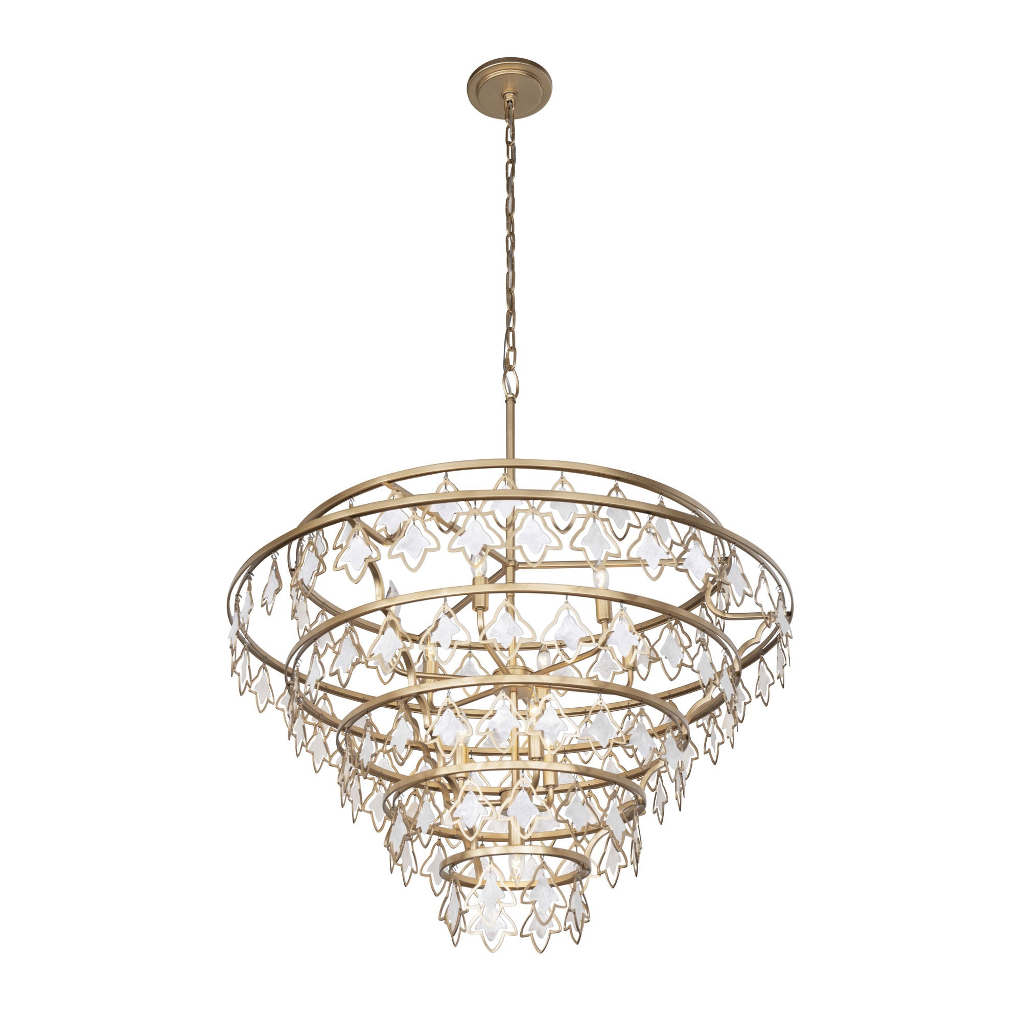 Fleur 386C10FG 10-Light Chandelier - French Gold