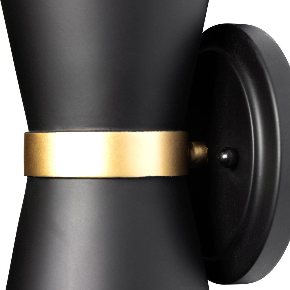 Mad Hatter 390W02MBFG 2-Light Wall Sconce - Matte Black/French Gold