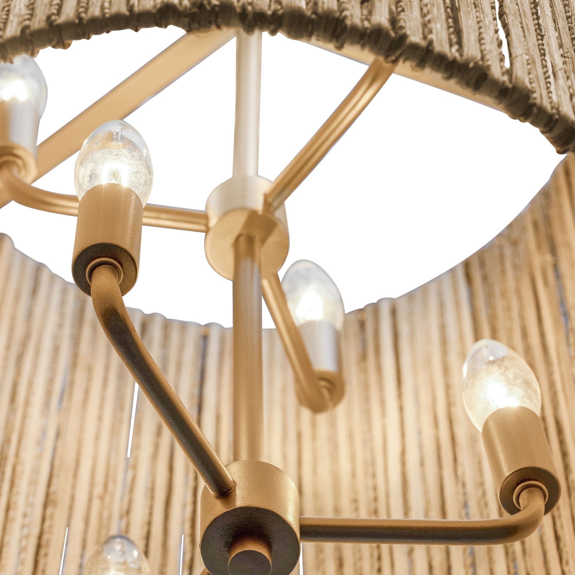 Jacob's Ladder 391F06FG 6-Light Foyer Pendant Light - French Gold
