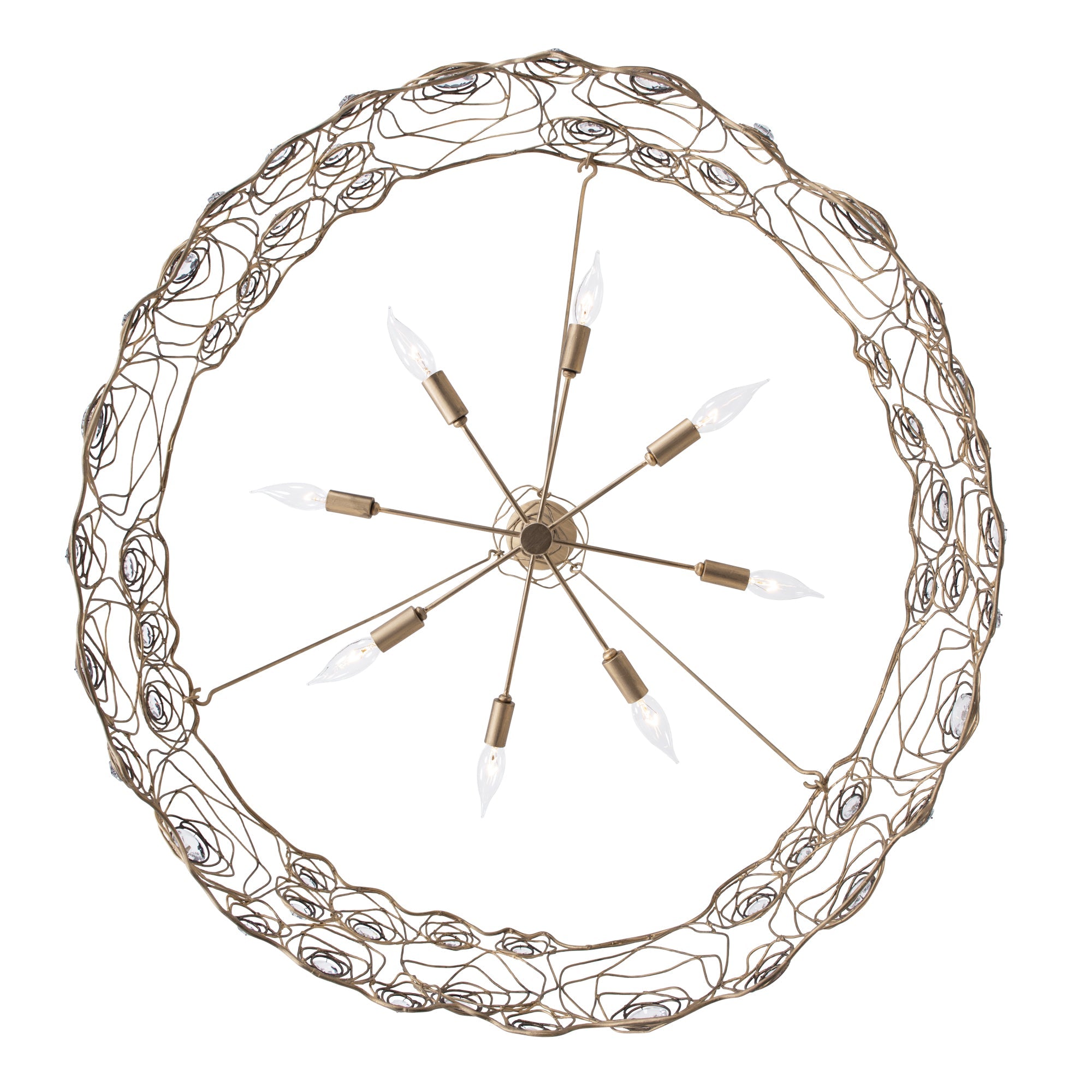 Ethereal Rose 500C08HGOB 8-Light Chandelier - Havana Gold Ombre