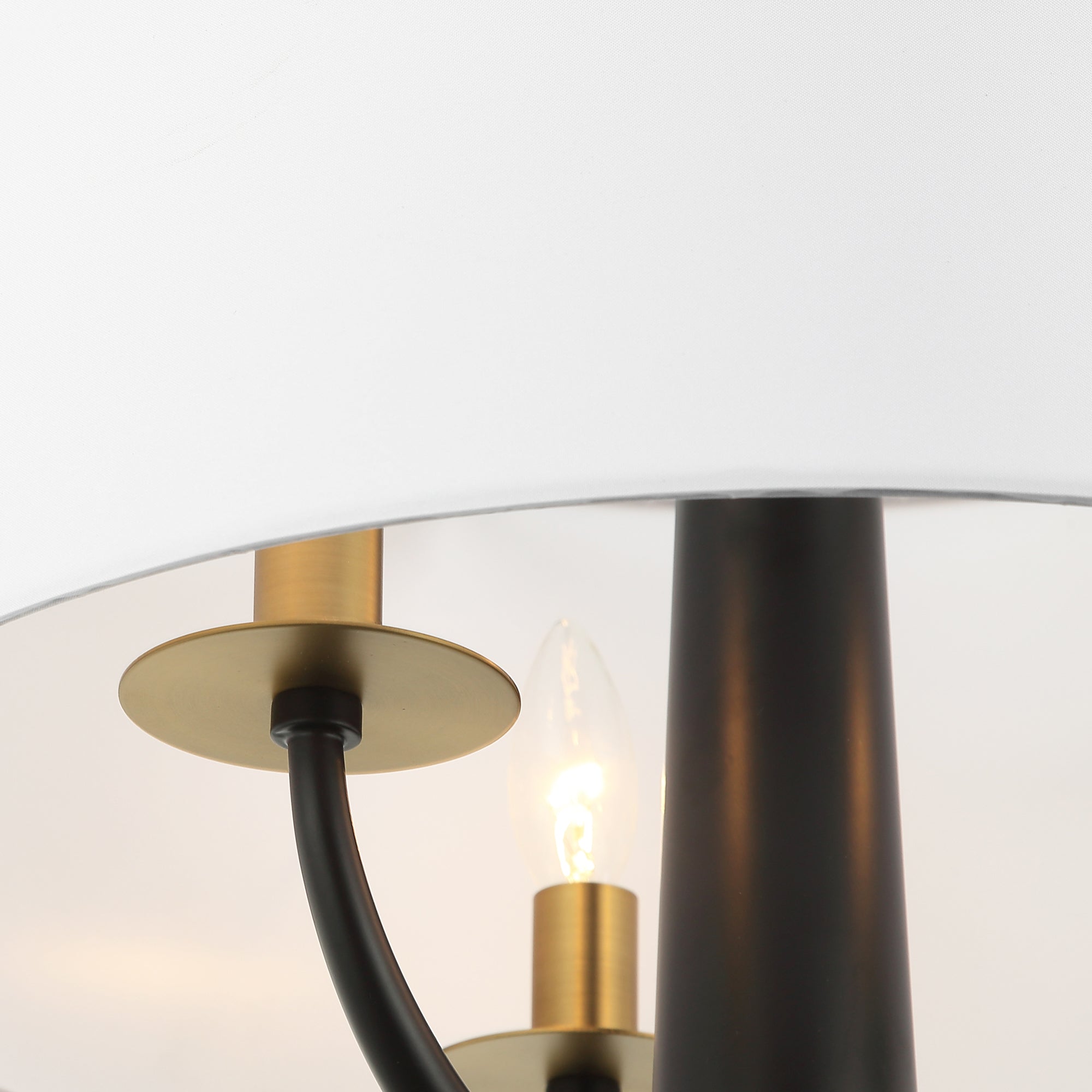 Patchwork 503P03BLSB 3-Light Pendant Light - Black/Satin Brass