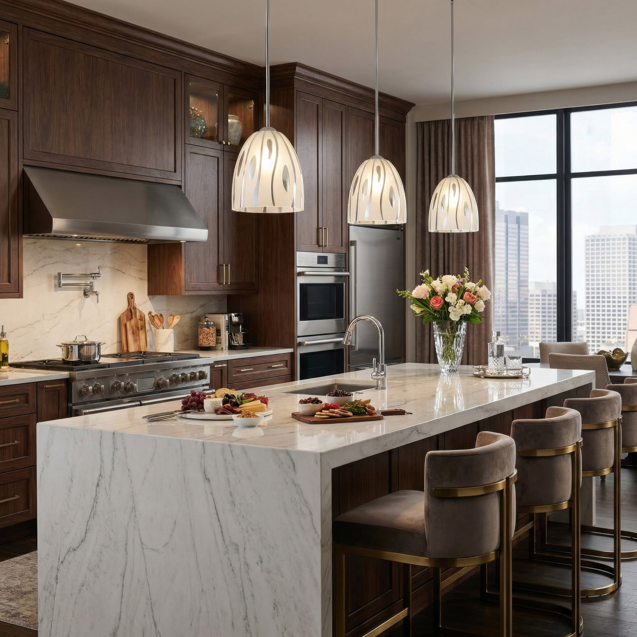 Chroman Empire 1 Light 10 in Bell Pendant - Chrome