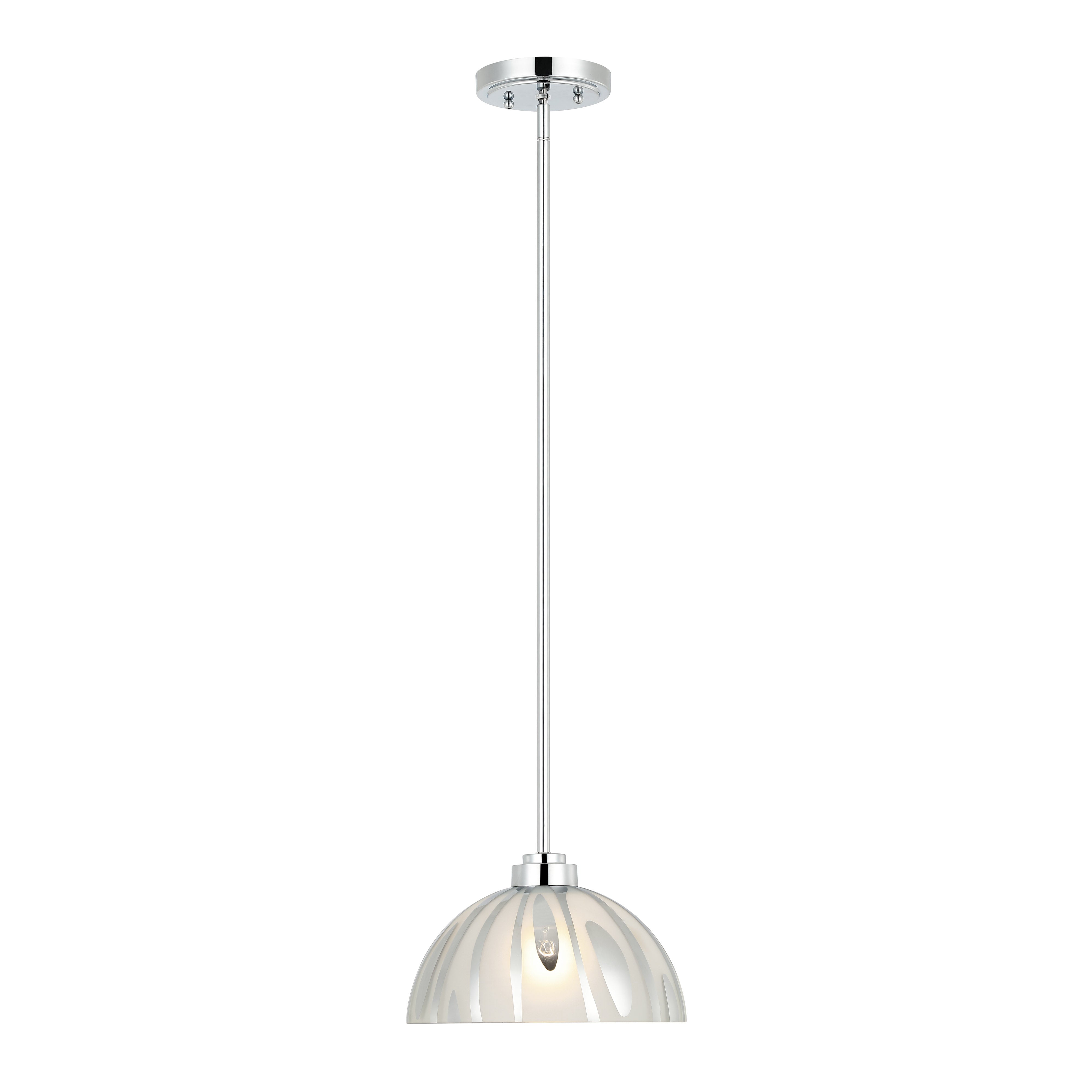 Chroman Empire 1 Light 10 in Dome Pendant - Chrome