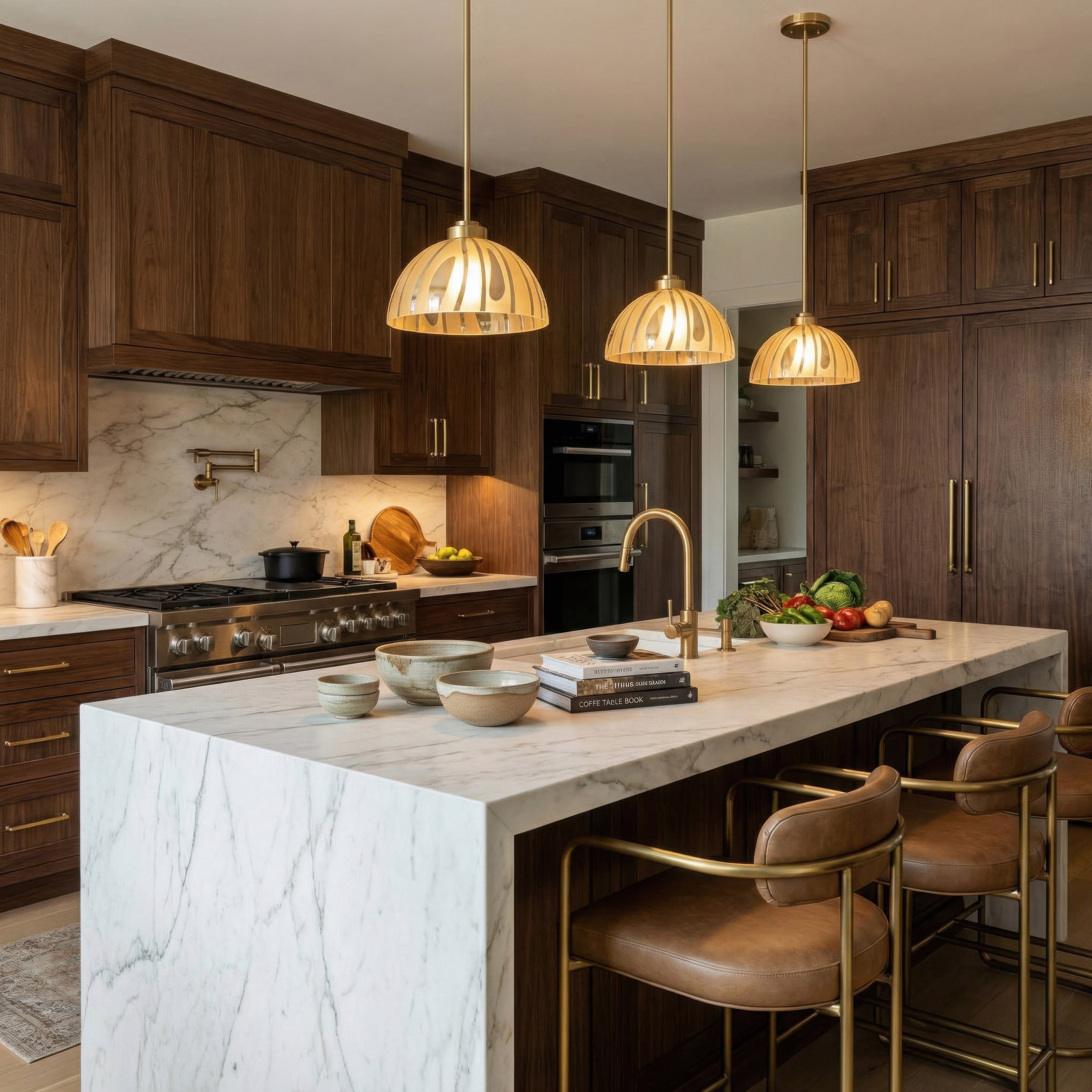 Chroman Empire 1 Light 10 in Dome Pendant - Satin Gold