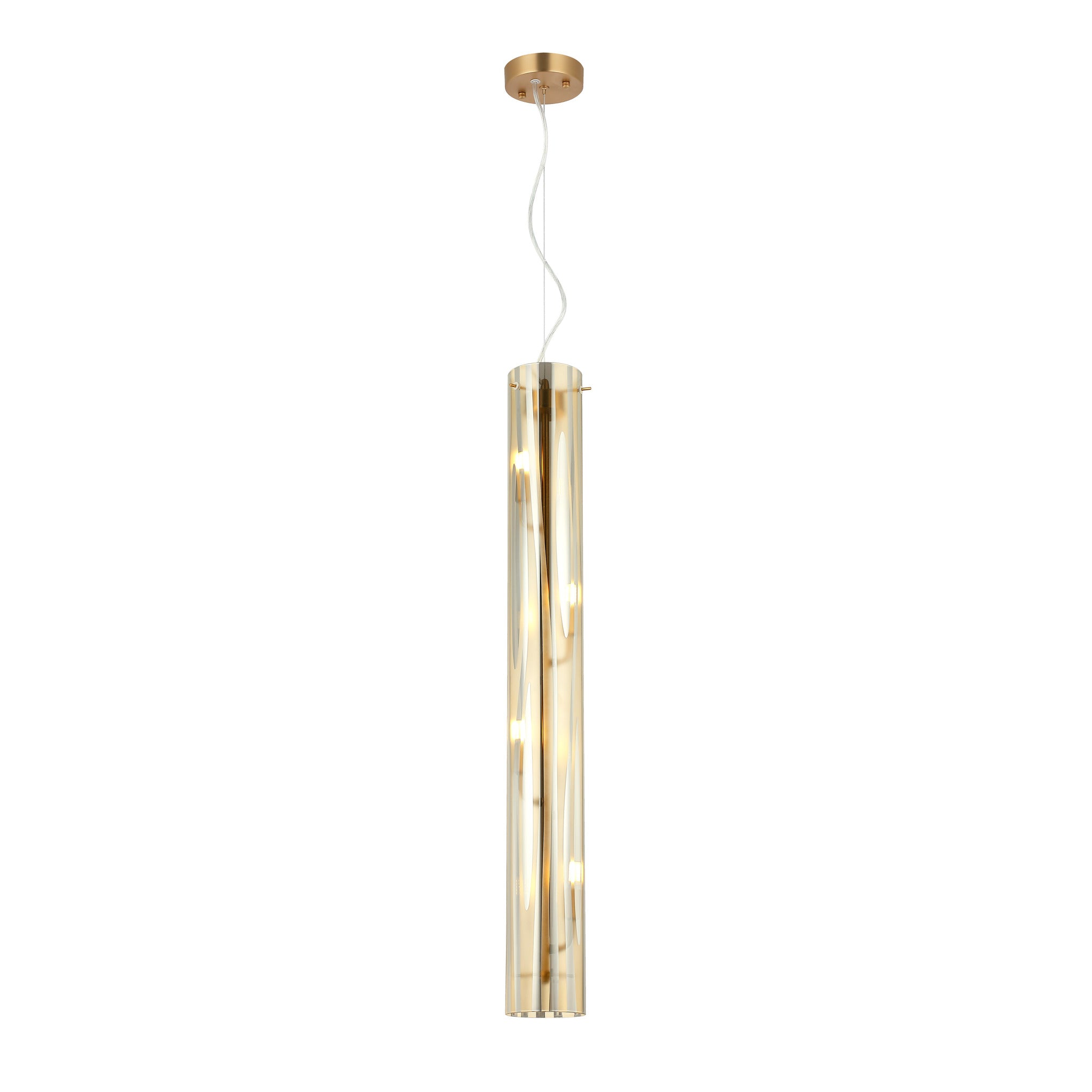 Chroman Empire 4 Light Tall Cylinder Pendant - Chrome