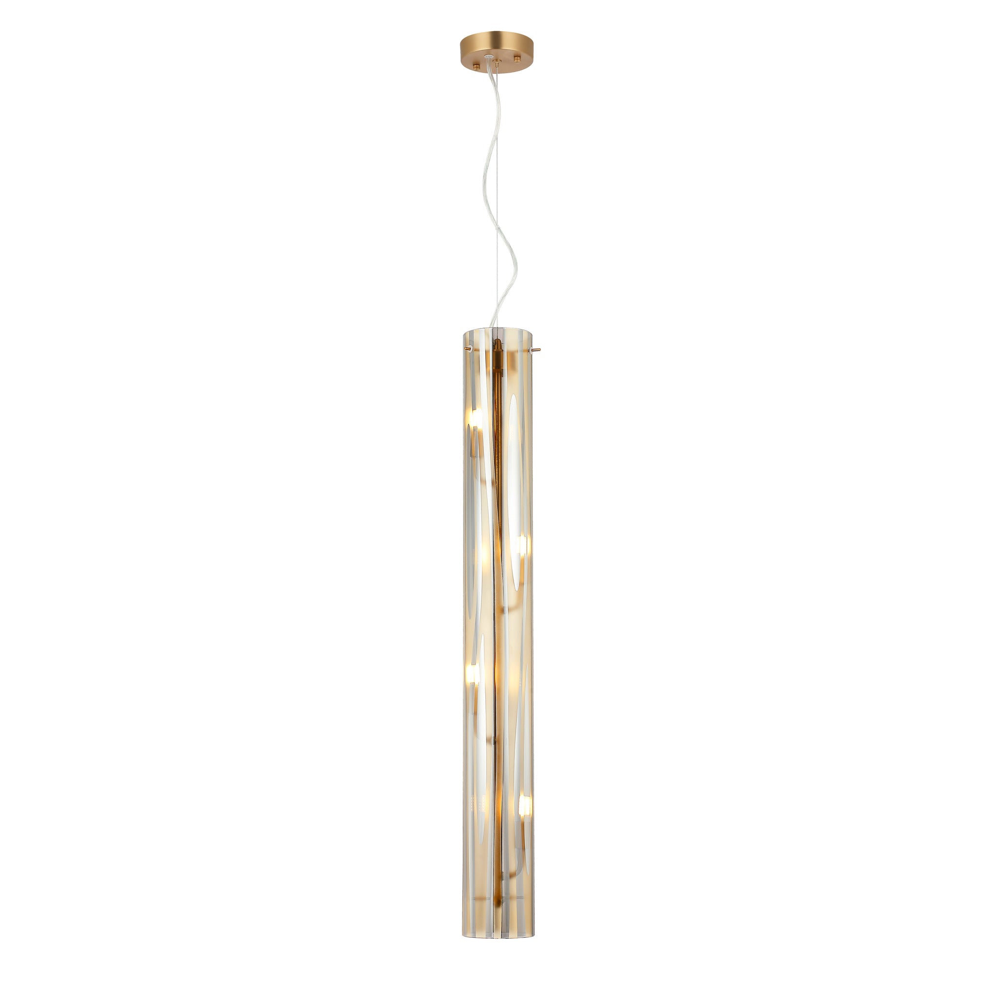 Chroman Empire 4 Light Tall Cylinder Pendant - Chrome