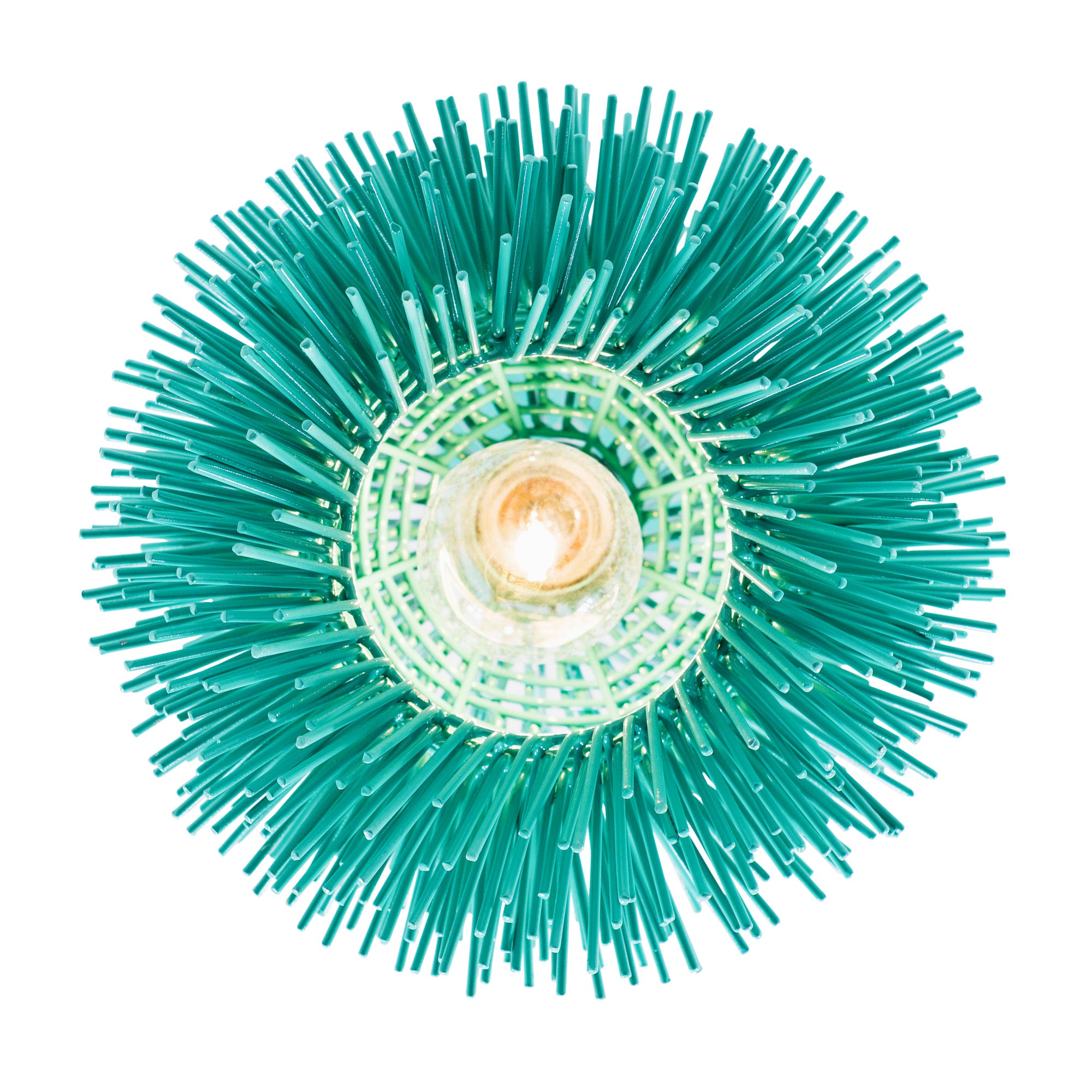 Urchin 1 Light Mini Pendant - Aqua Velvet