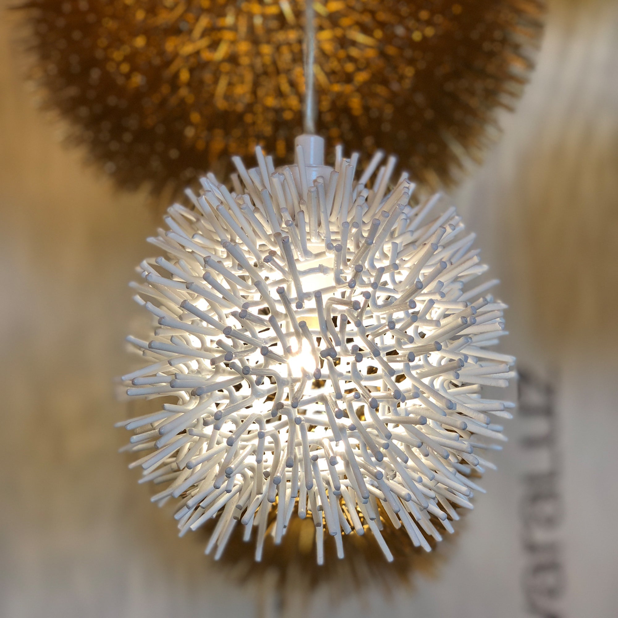 Urchin 1 Light Uber Mini Pendant - White