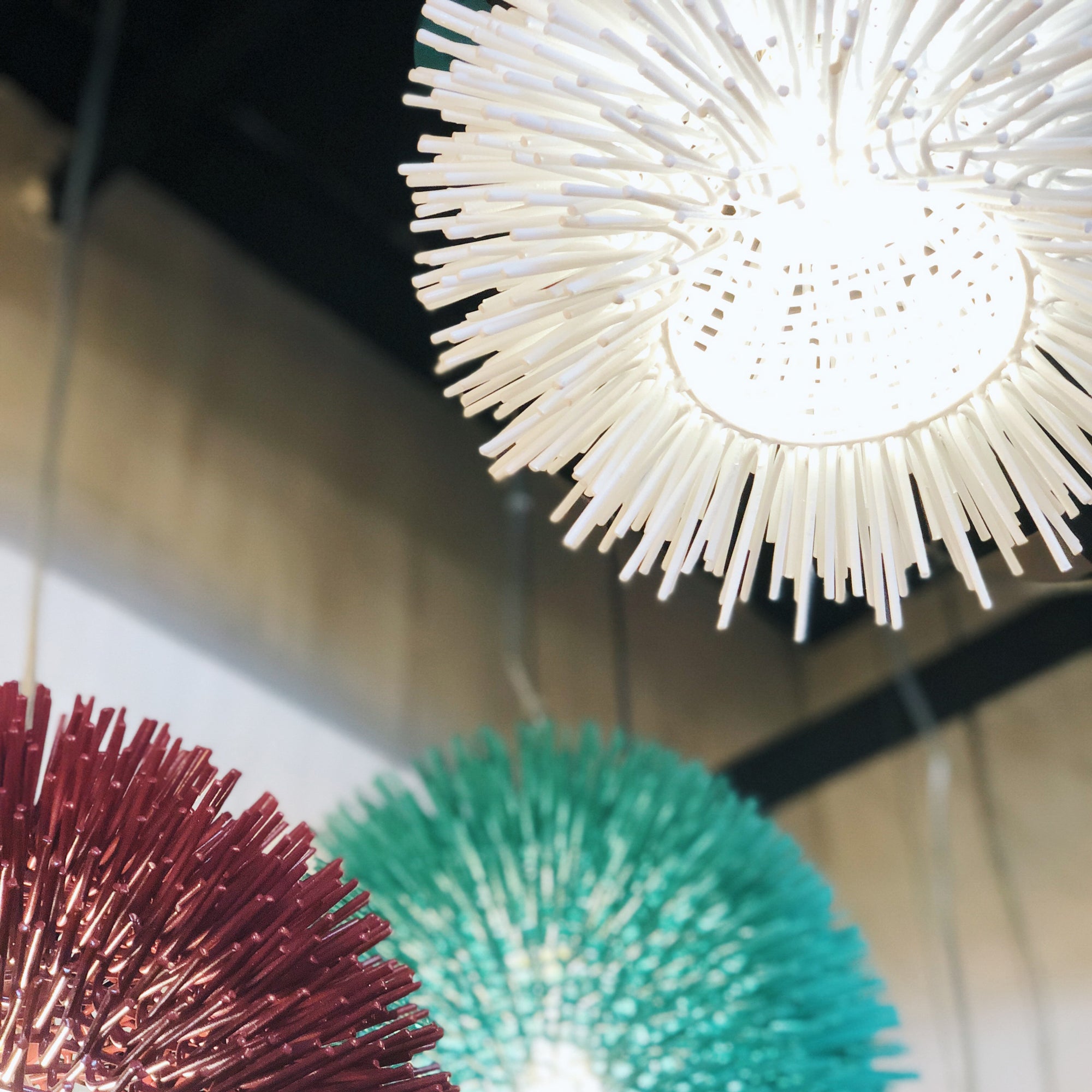 Urchin 1 Light Mini Pendant - White