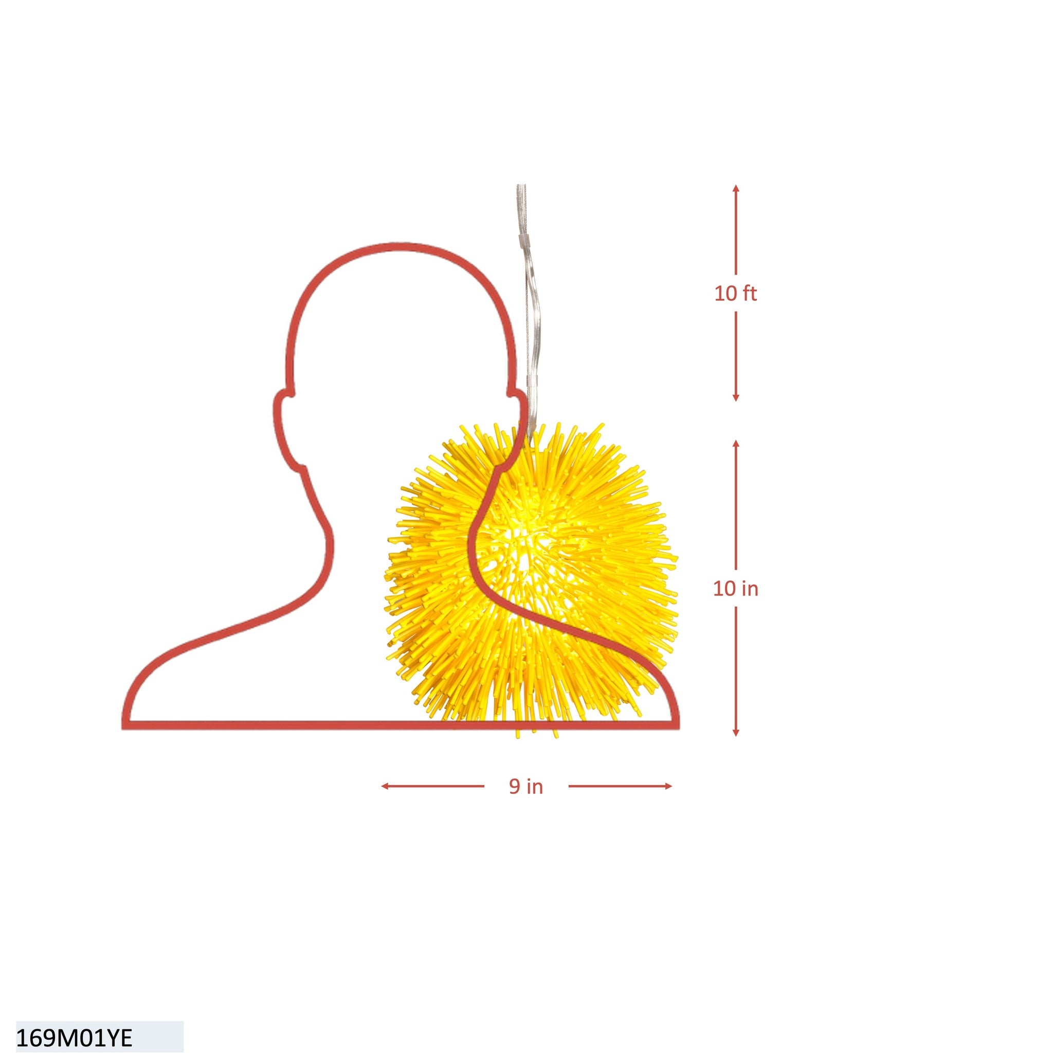 Urchin 1 Light Mini Pendant - Un-Mellow Yellow