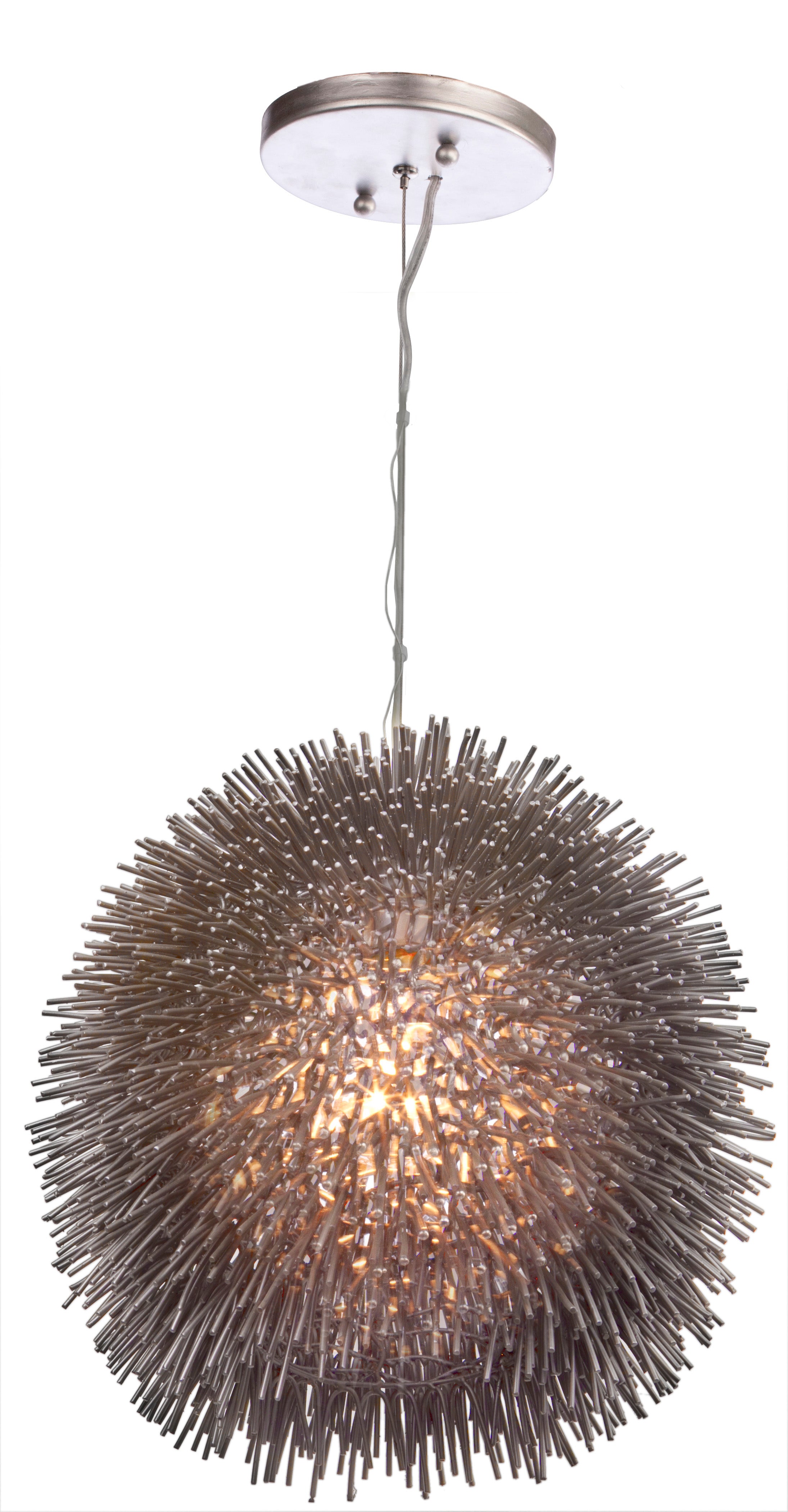 Urchin 1-Light Pendant - Painted Chrome