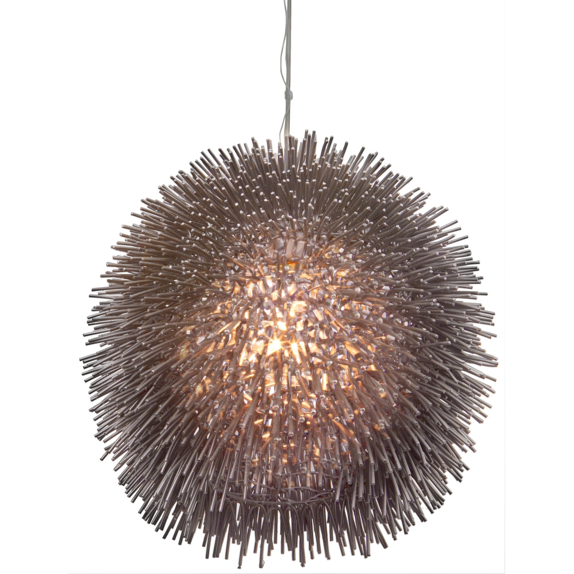 Urchin 1 Light Pendant - Painted Chrome
