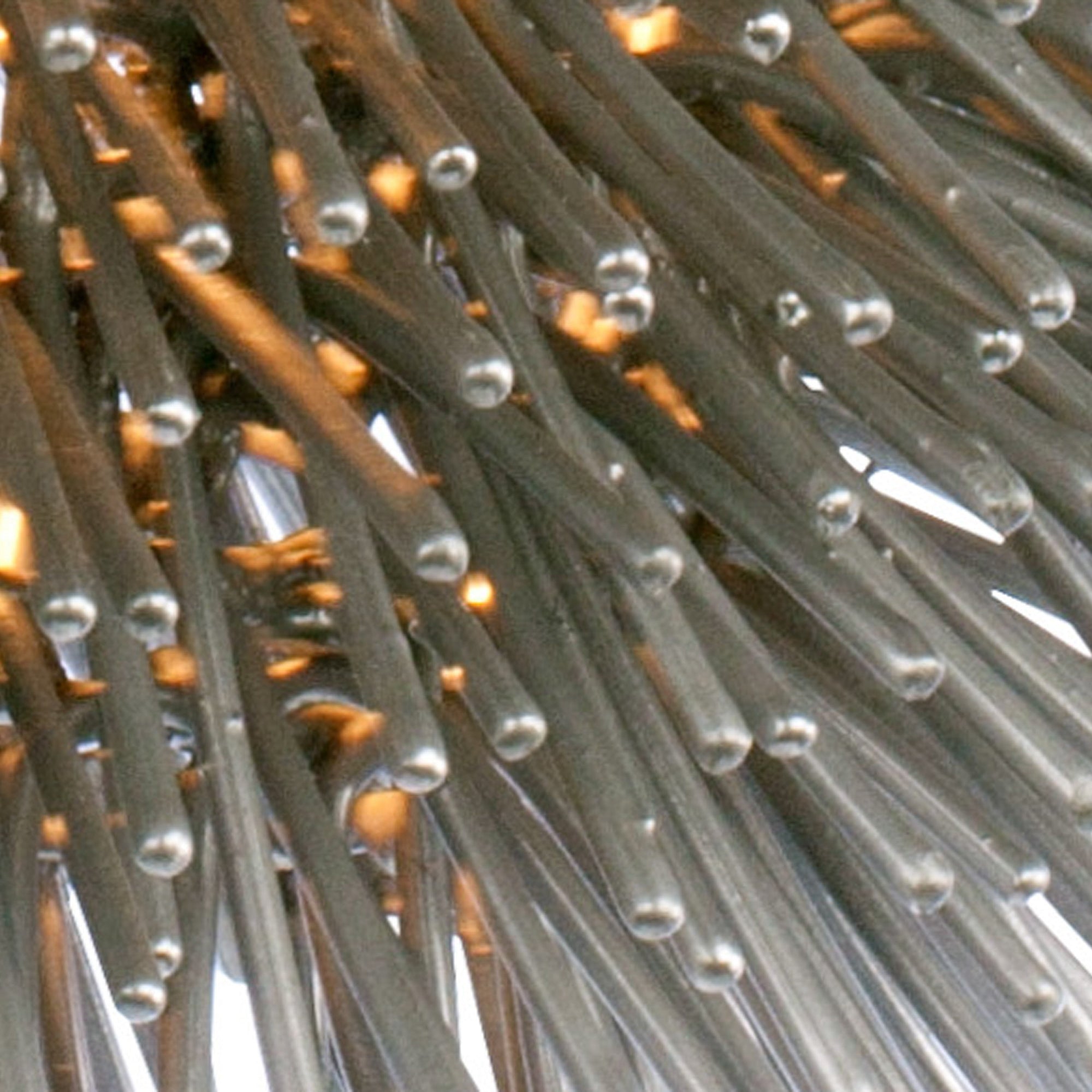 Urchin 1 Light Pendant - Painted Chrome