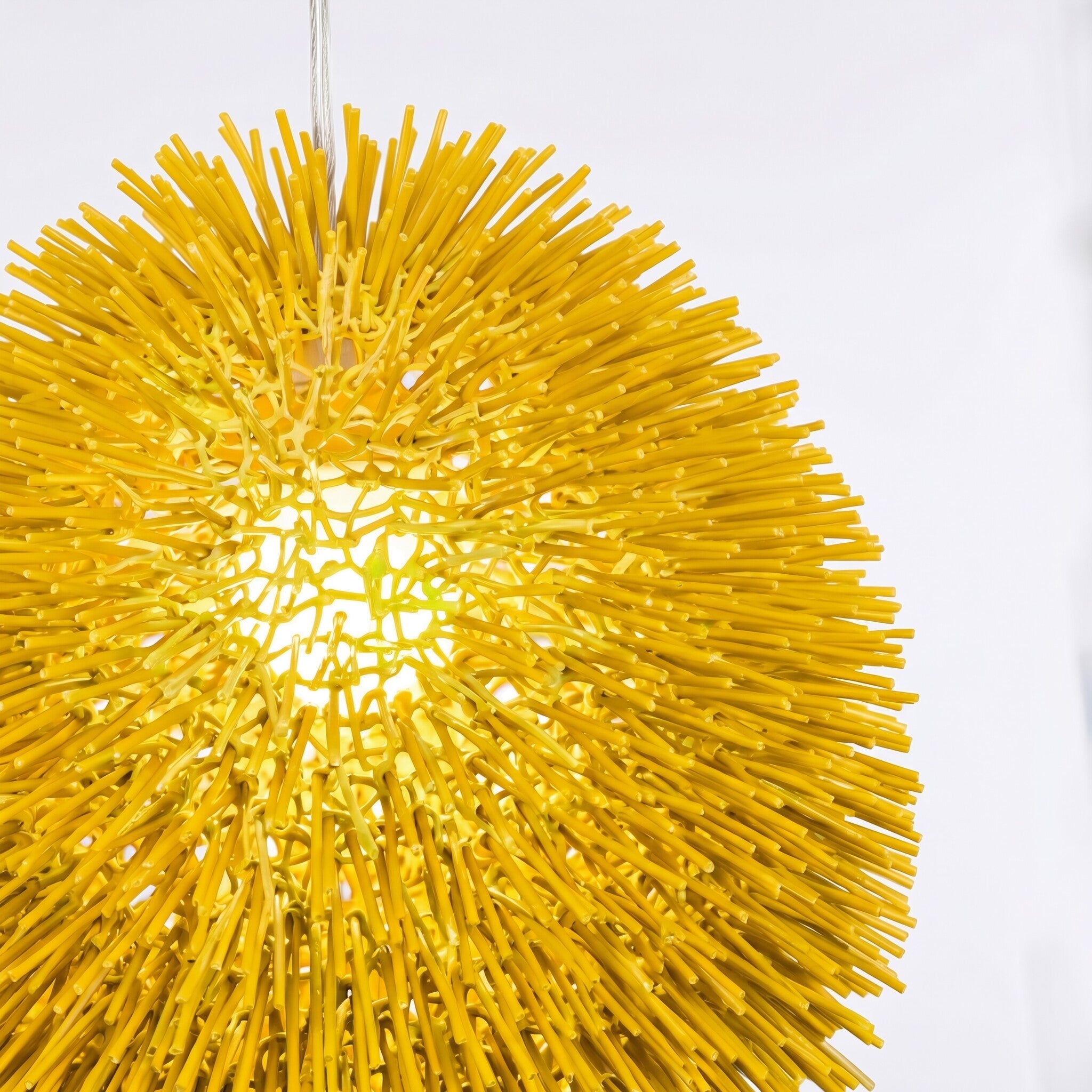 Urchin 1 Light Pendant - Un-Mellow Yellow