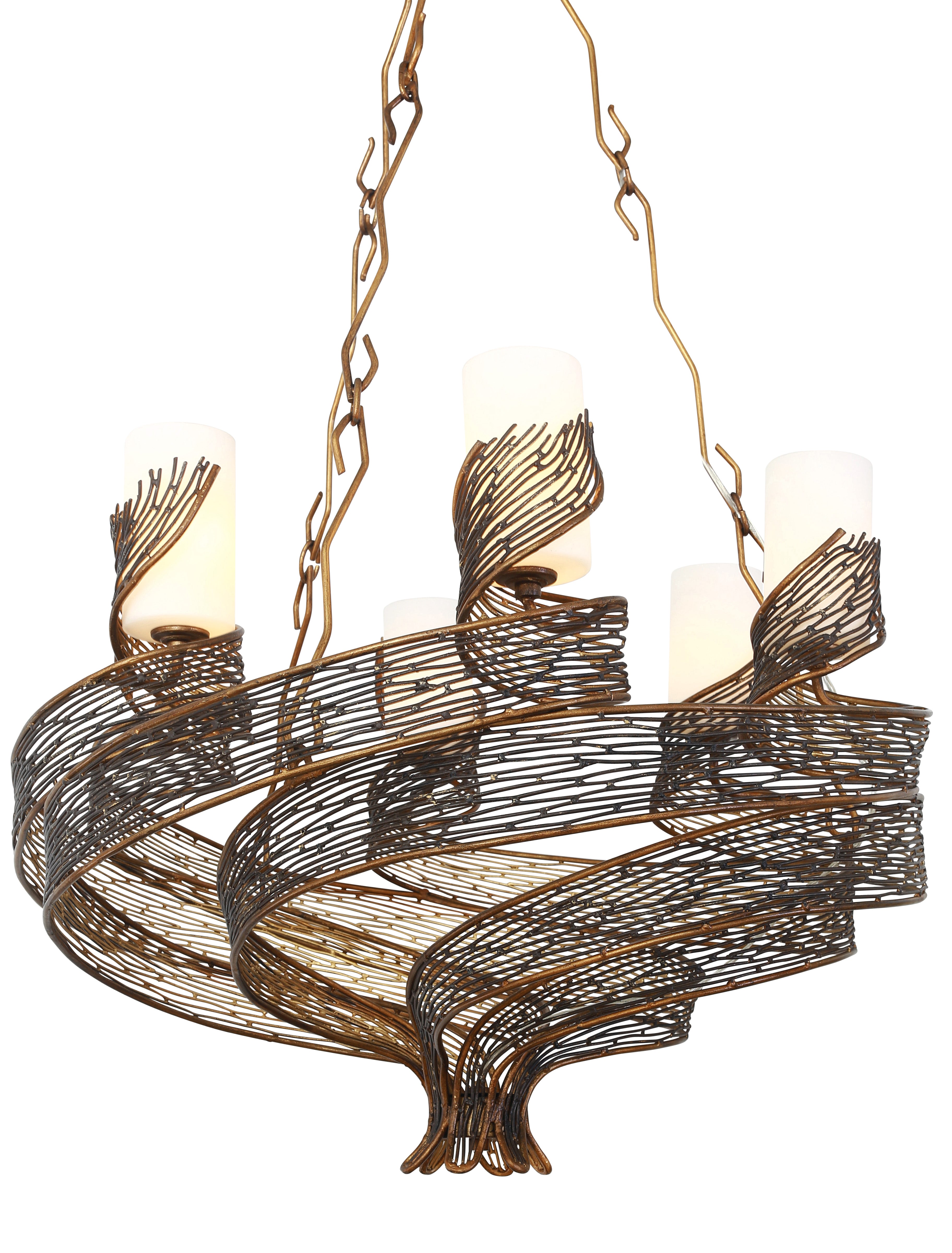 Flow 6-Light Chandelier - Hammered Ore