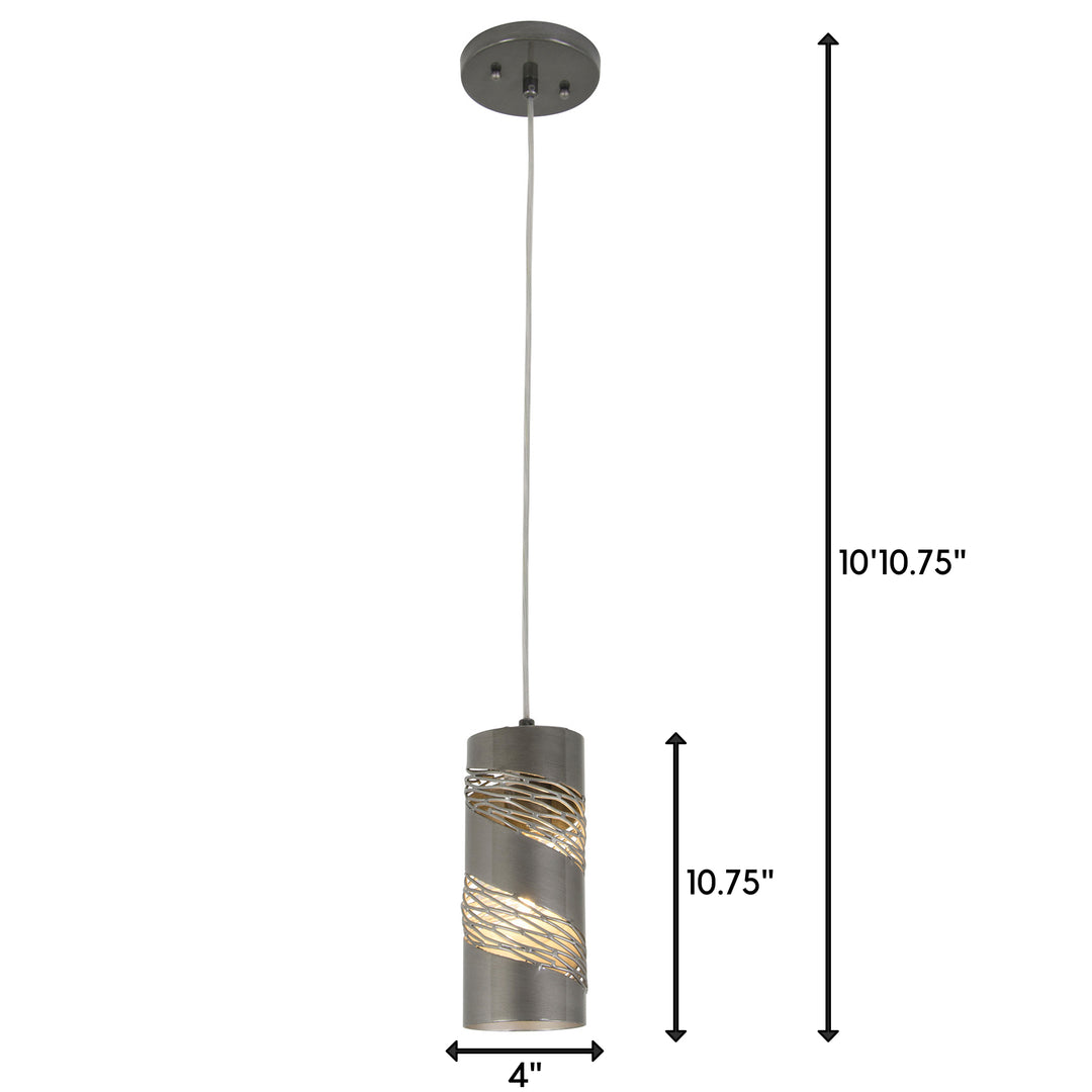 Flow 240M01SL 1-Light Mini Pendant - Steel