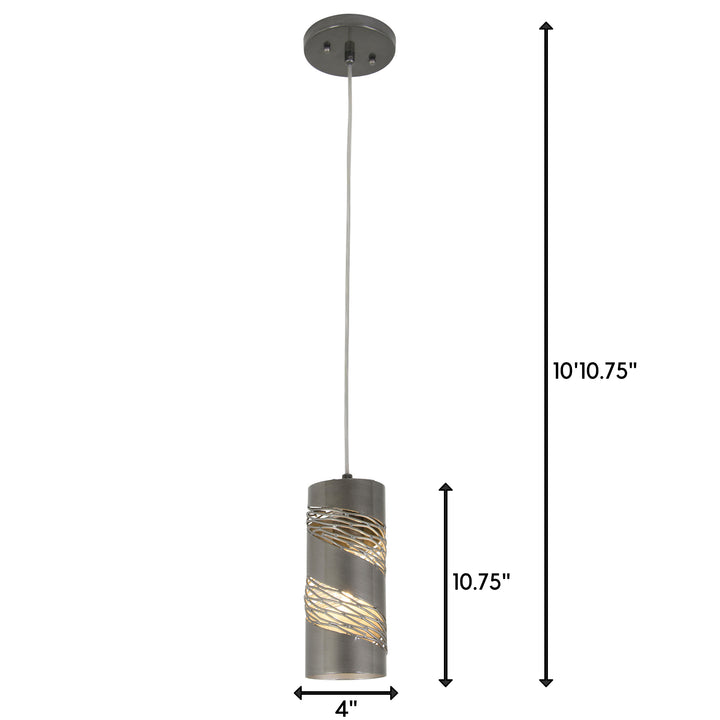 Flow 240M01SL 1-Light Mini Pendant - Steel