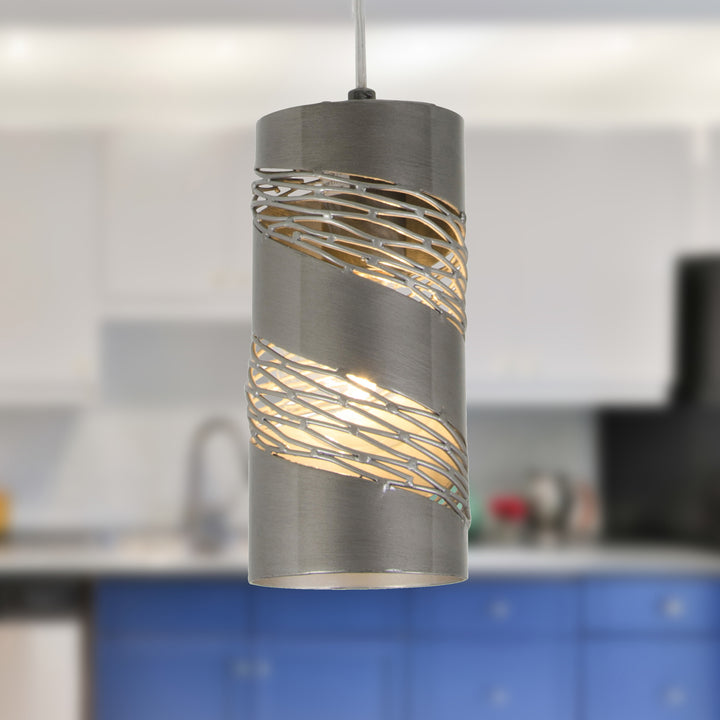 Flow 240M01SL 1-Light Mini Pendant - Steel