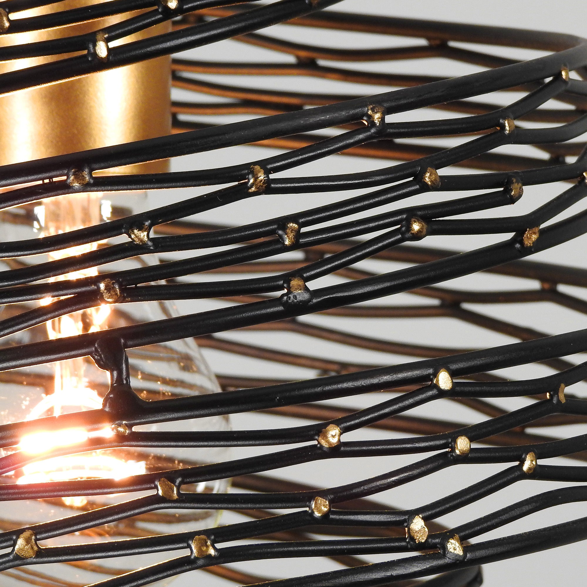 Flow 1 Light Twist Mini Pendant - Matte Black/French Gold