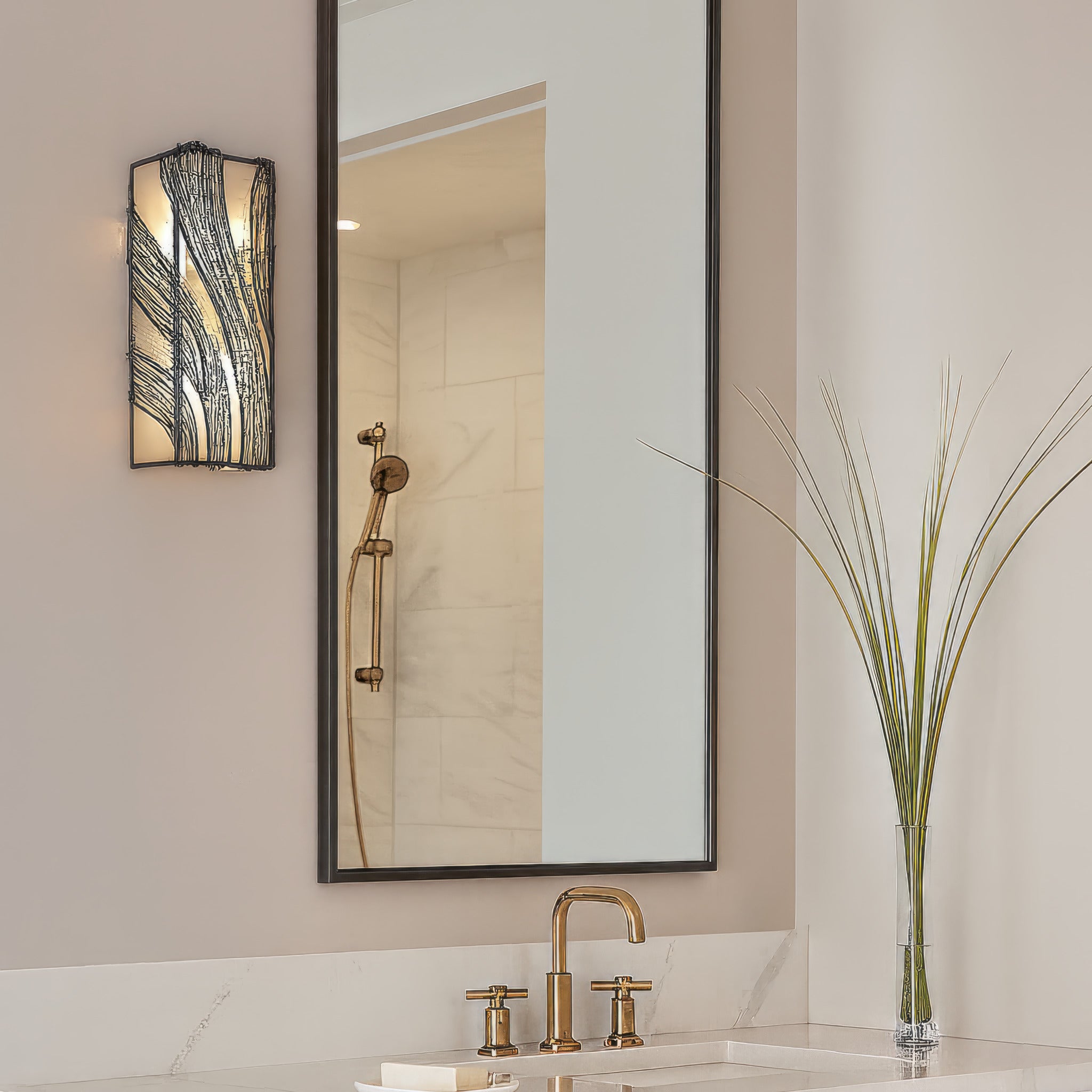Flow 2 Light Vertical Sconce - Steel