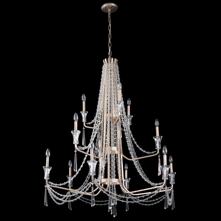 Barcelona 270C12TR 12-Light Chandelier - Transcend Silver