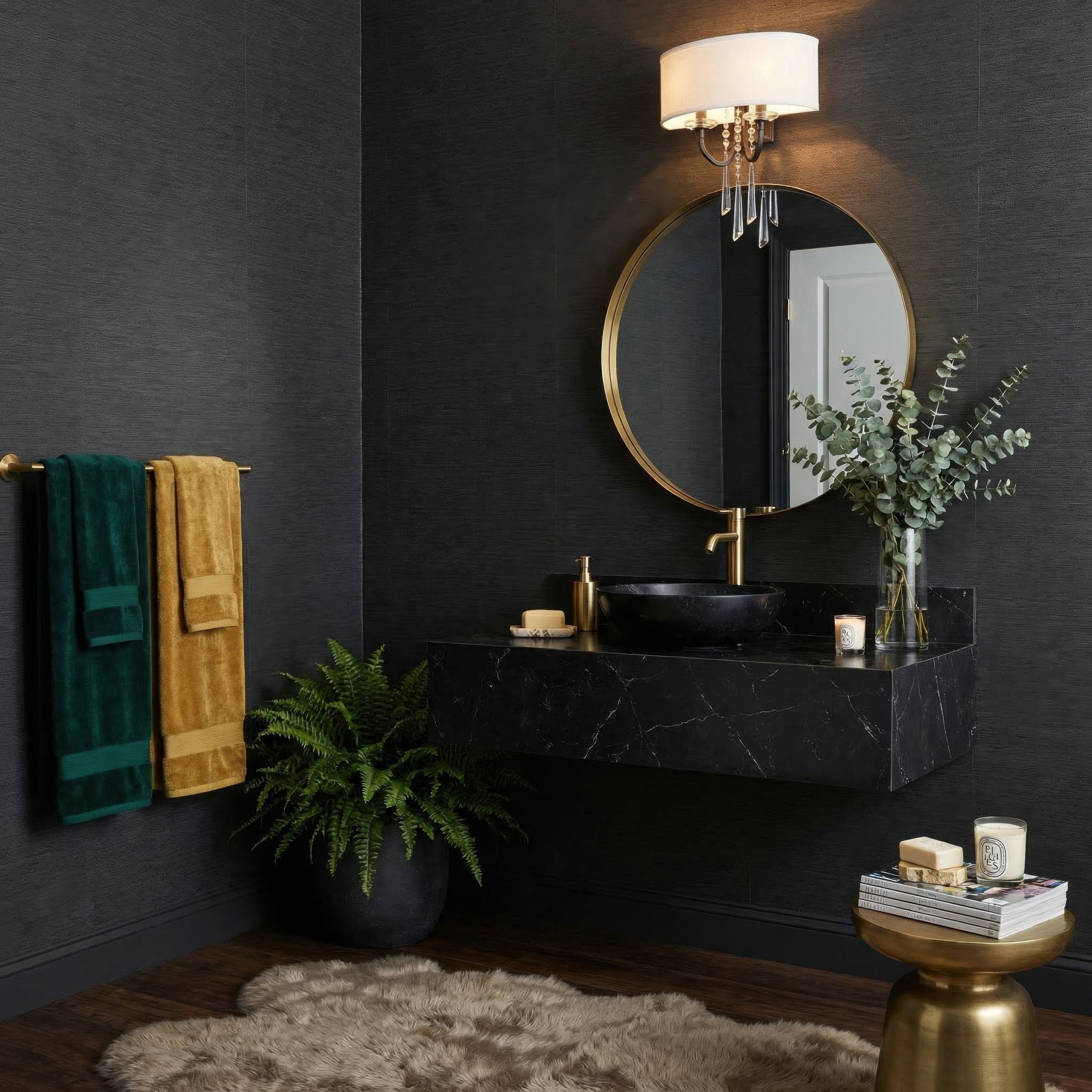 Barcelona 2 Light Sconce with Shade - Onyx