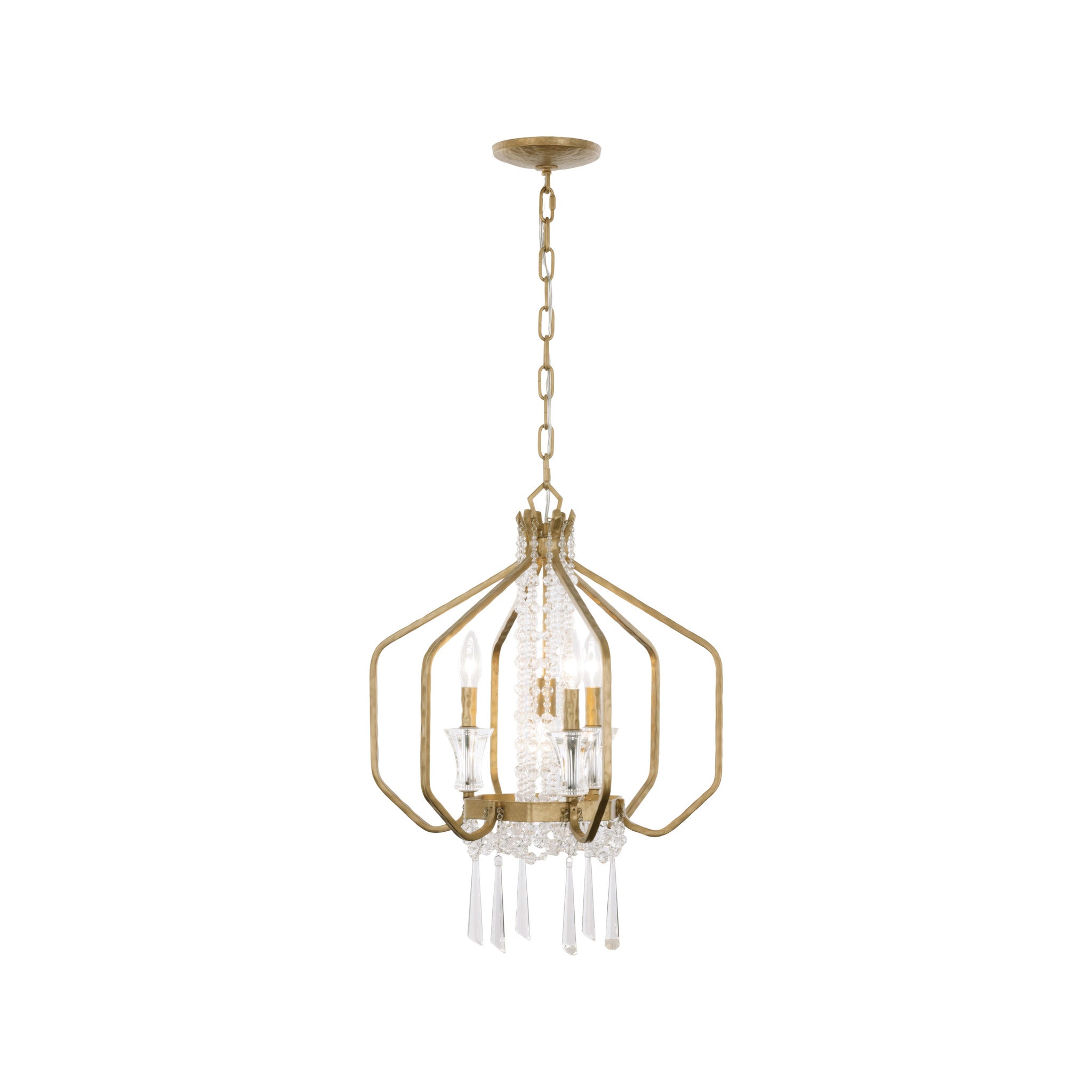 Barcelona 4 Light Crystal Pendant - Brass Kisser