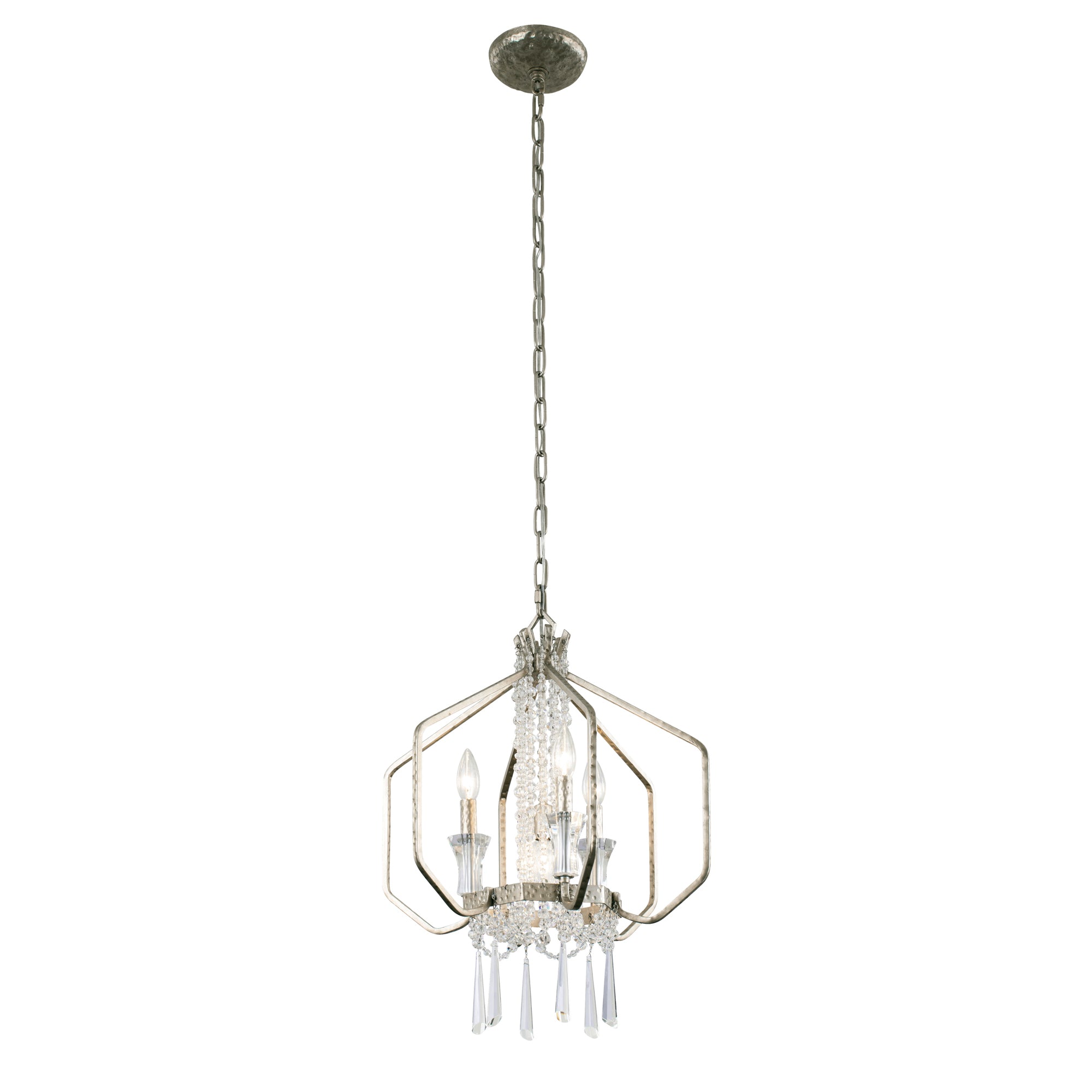 Barcelona 4 Light Crystal Pendant - Transcend Silver