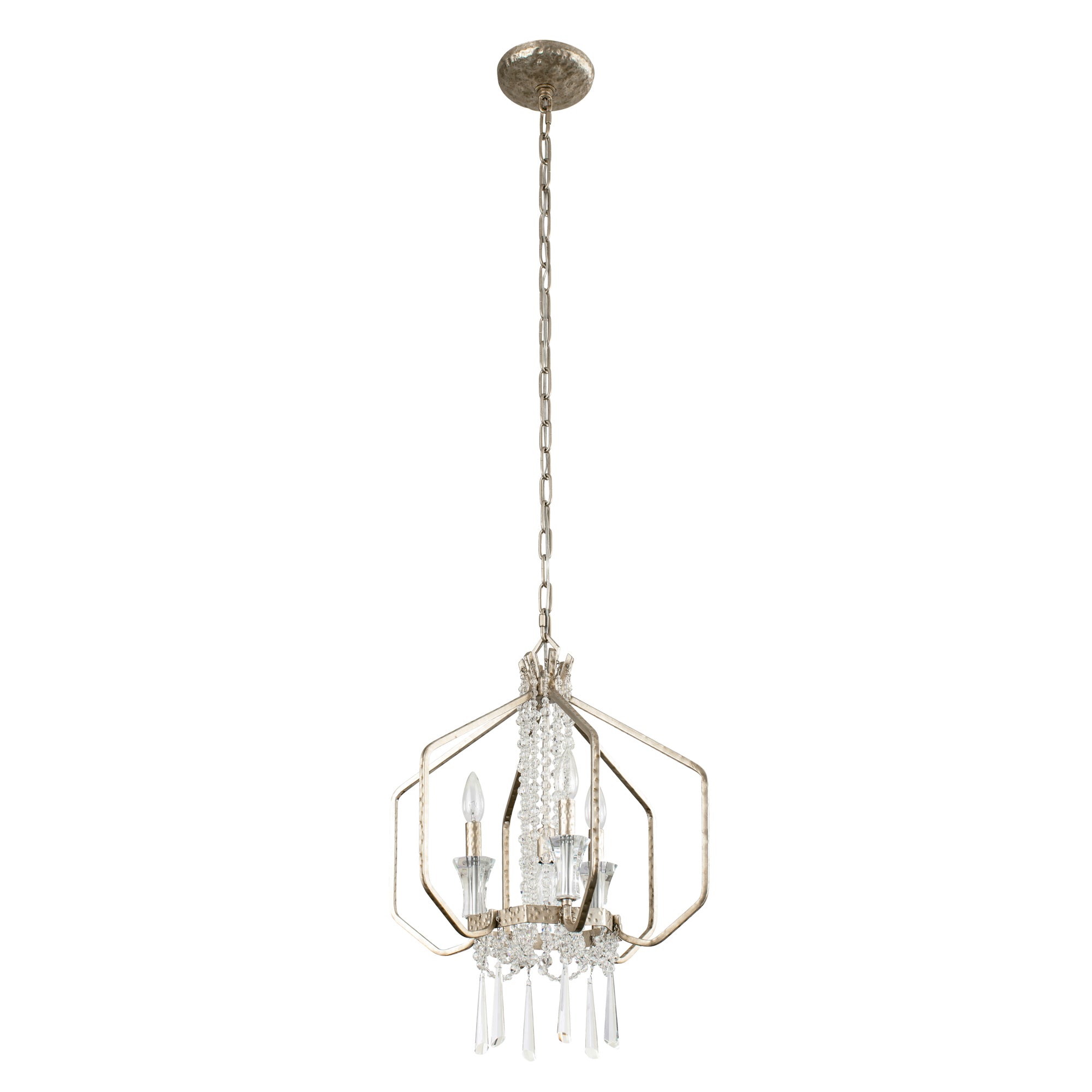 Barcelona 4 Light Crystal Pendant - Transcend Silver